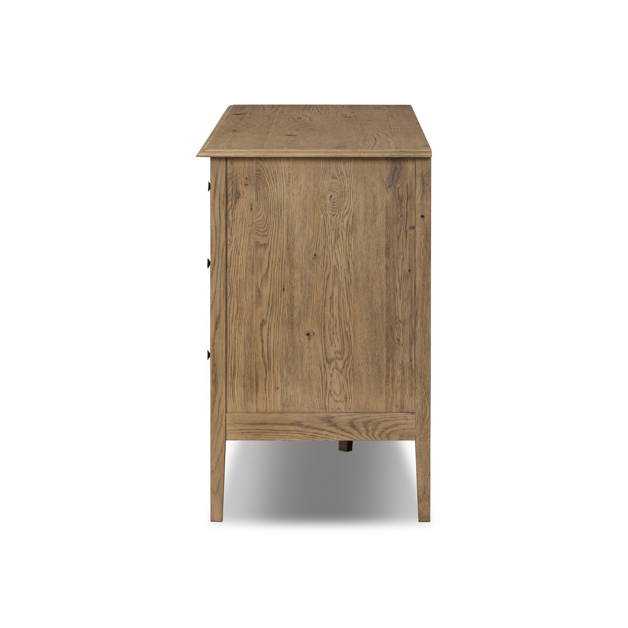 Four Hands Maggie 6 Drawer Dresser — Aged Smoked Oak-Bronze Antimony-Aged Smoked Oak Resawn