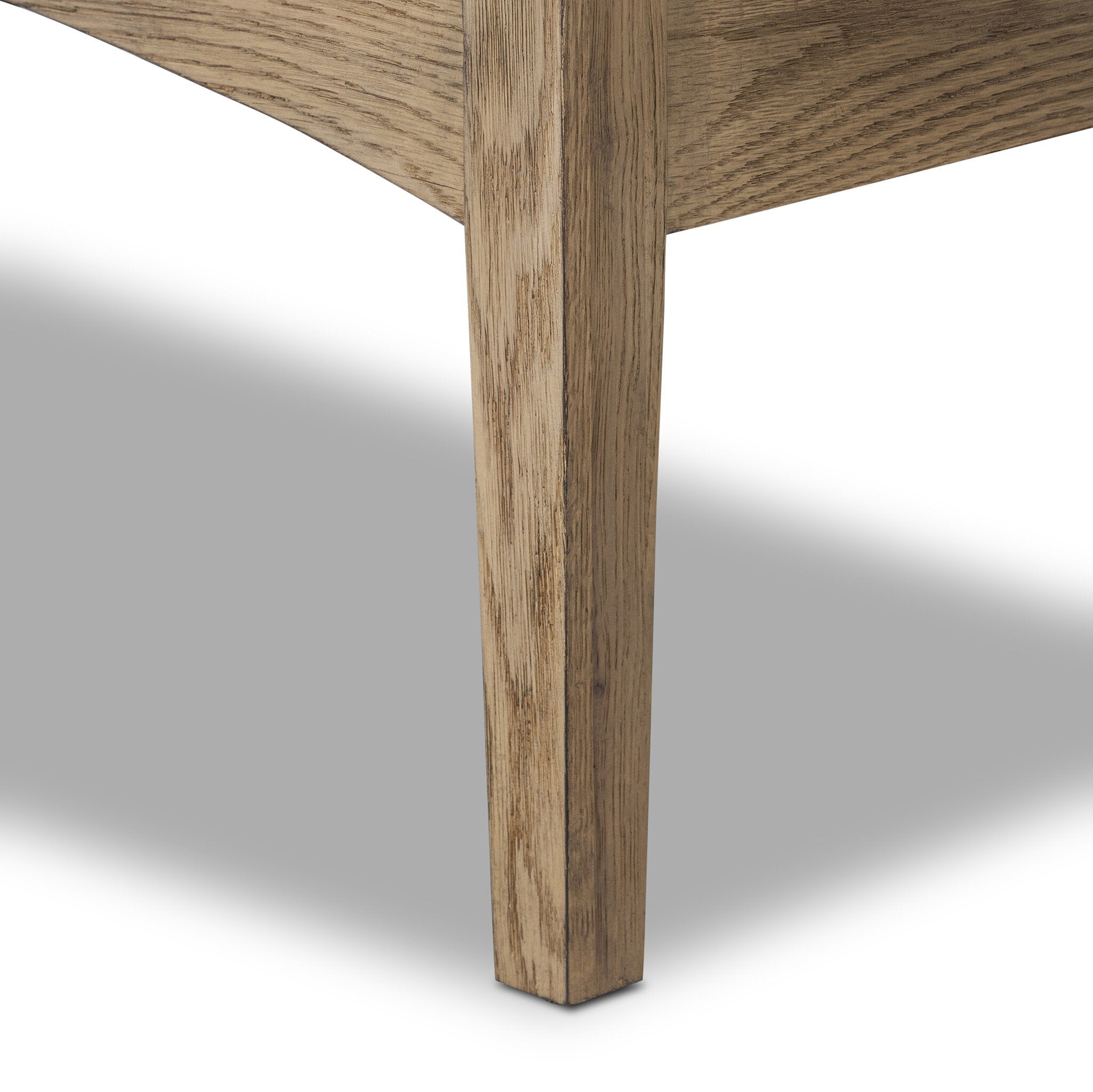 Four Hands Maggie Nightstand — Aged Smoked Oak-Aged Smoked Oak Resawn-Bronze Antimony