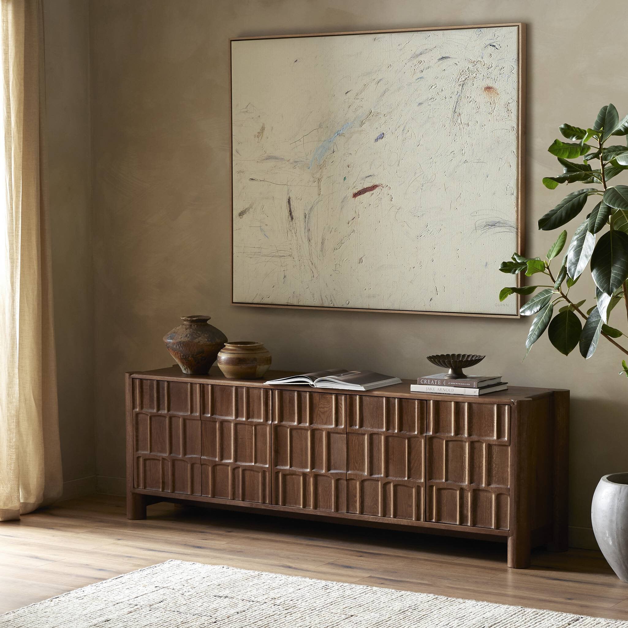 Four Hands To Show The Way by Tyler Guinn — 246841-004 - 60.0x50.0-Vertical Grain White Oak Floater-Oversized