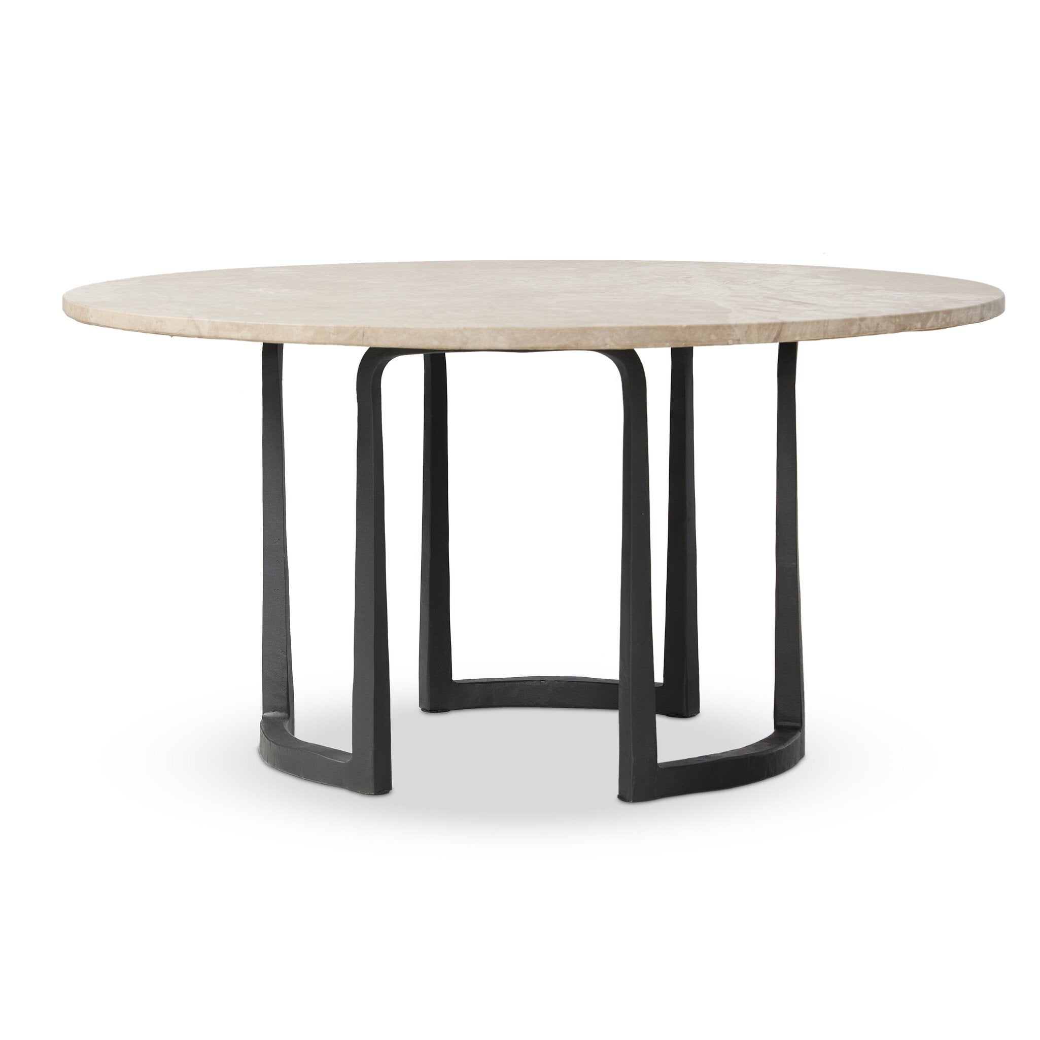 Four Hands Axtell Coffee Table — Lunar Marble-Hammered Gunmetal