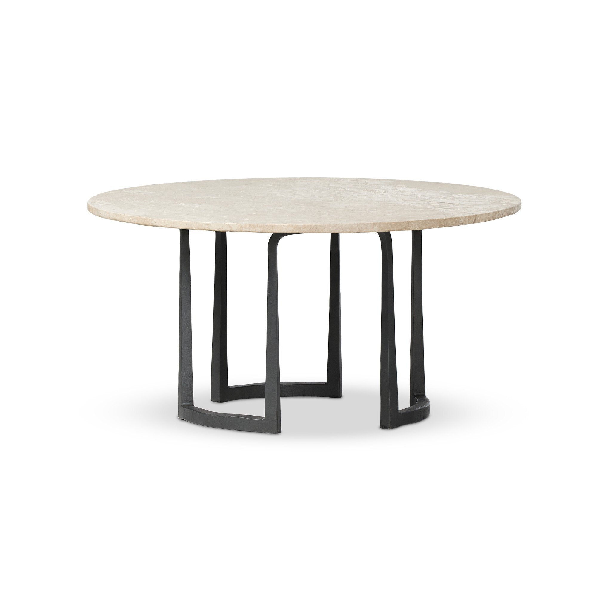 Four Hands Axtell Coffee Table — Lunar Marble-Hammered Gunmetal