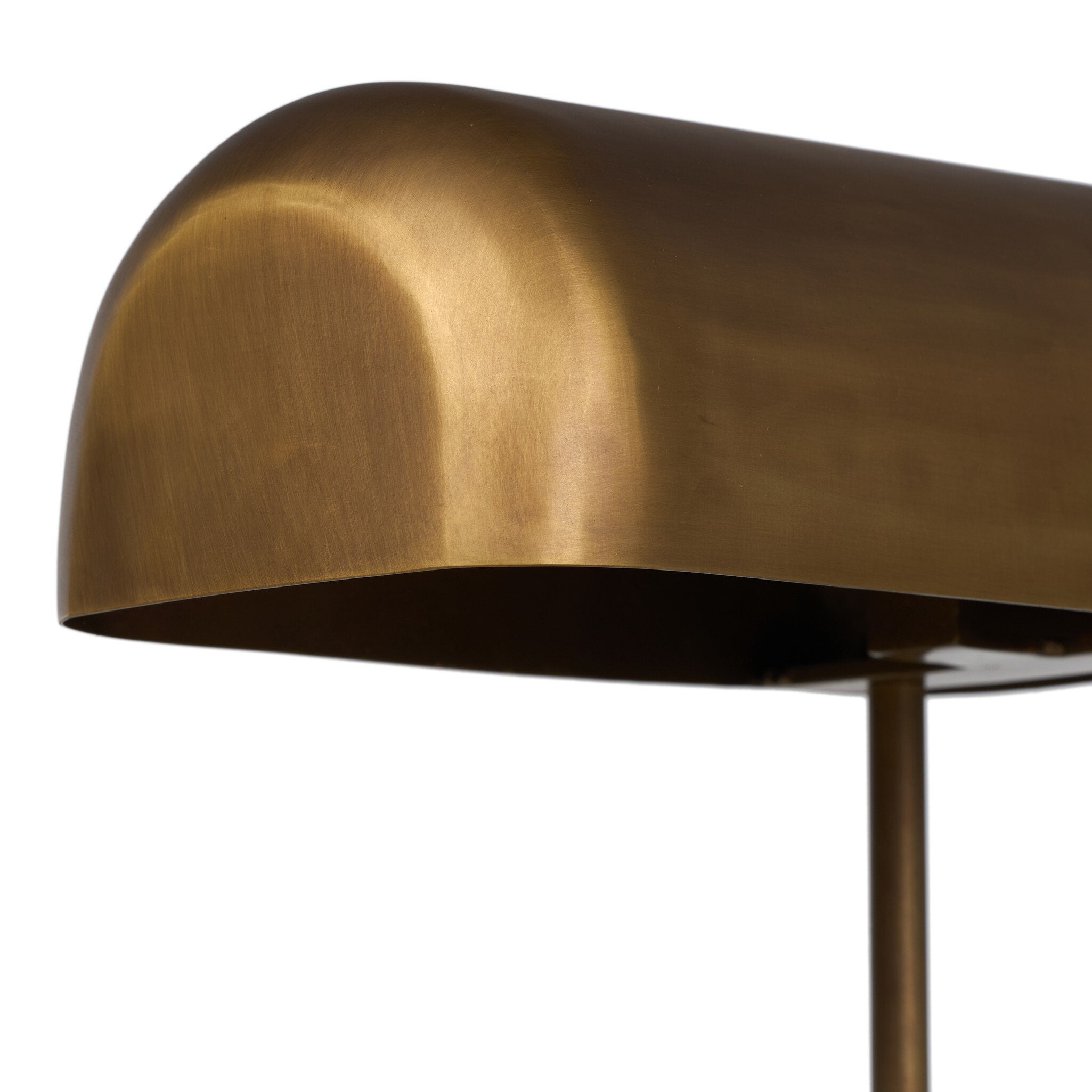 Four Hands Merlin Table Lamp — Aged Antique Brass-Black Cord