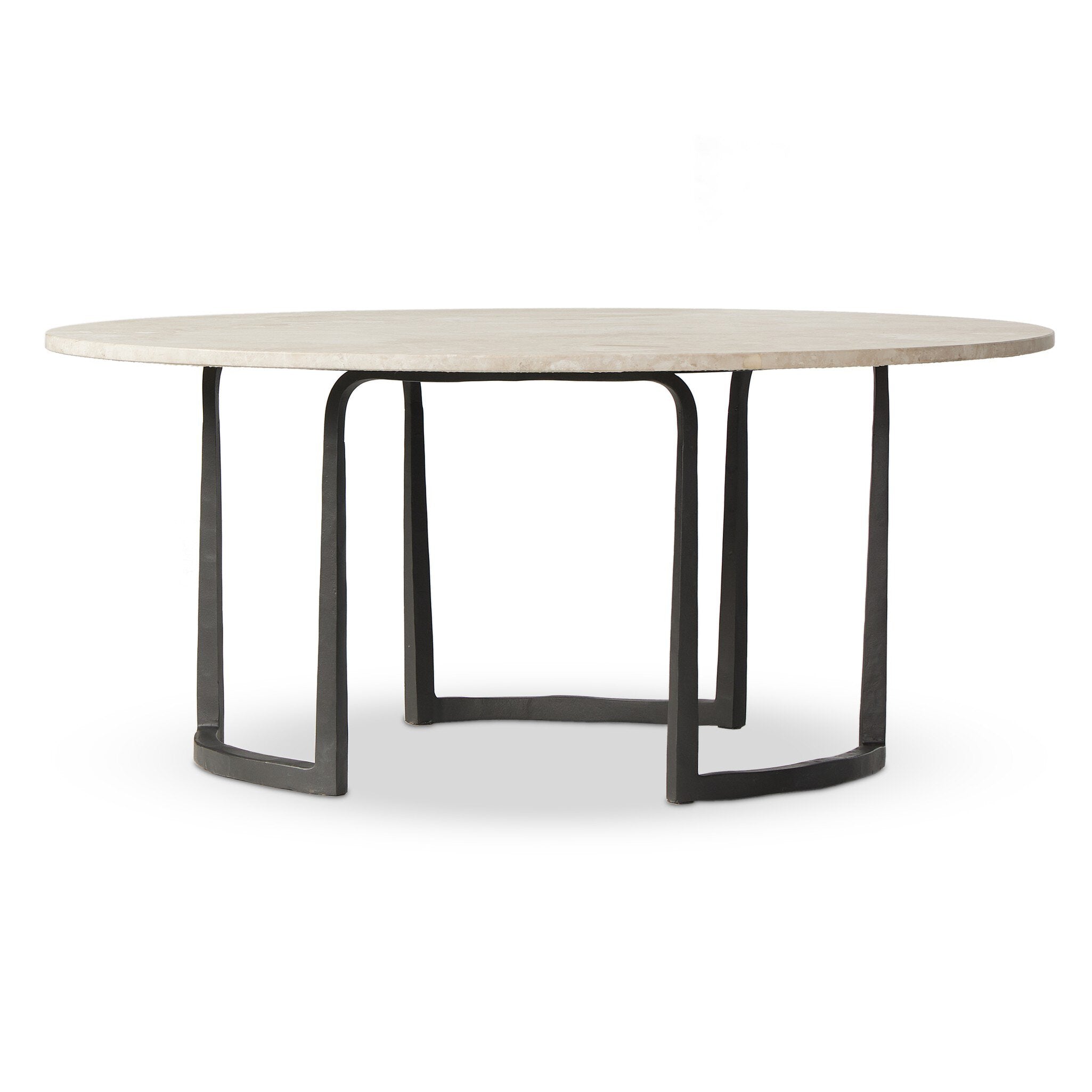 Four Hands Axtell Coffee Table — Lunar Marble-Hammered Gunmetal