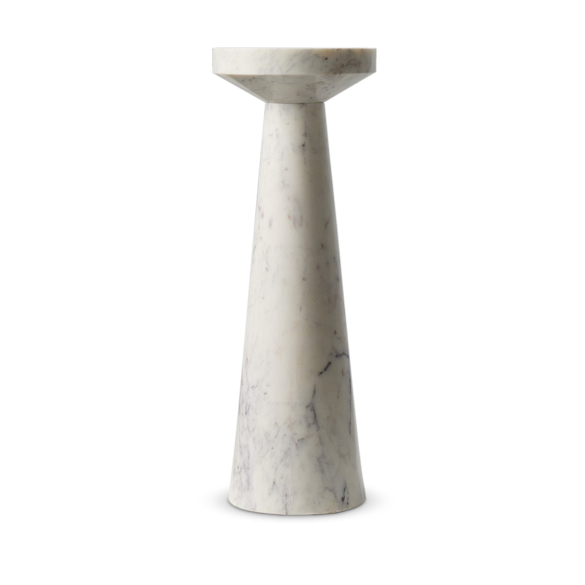 Four Hands Mabel Nesting End Table — Veined White Marble