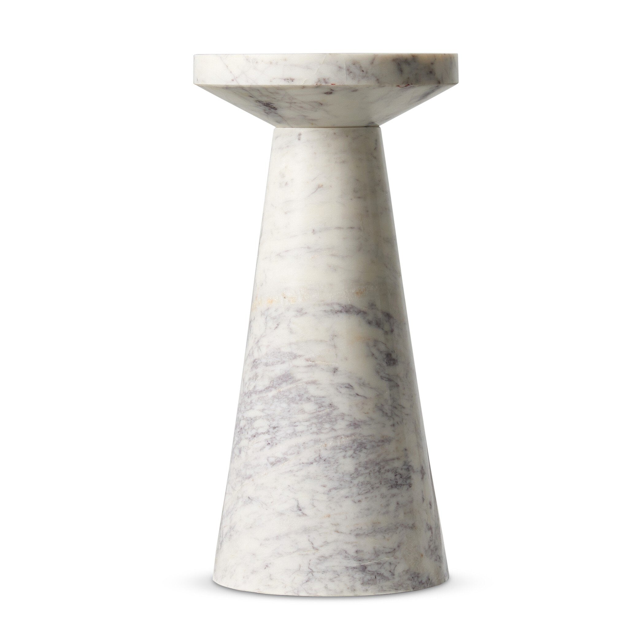 Four Hands Mabel Nesting End Table — Veined White Marble