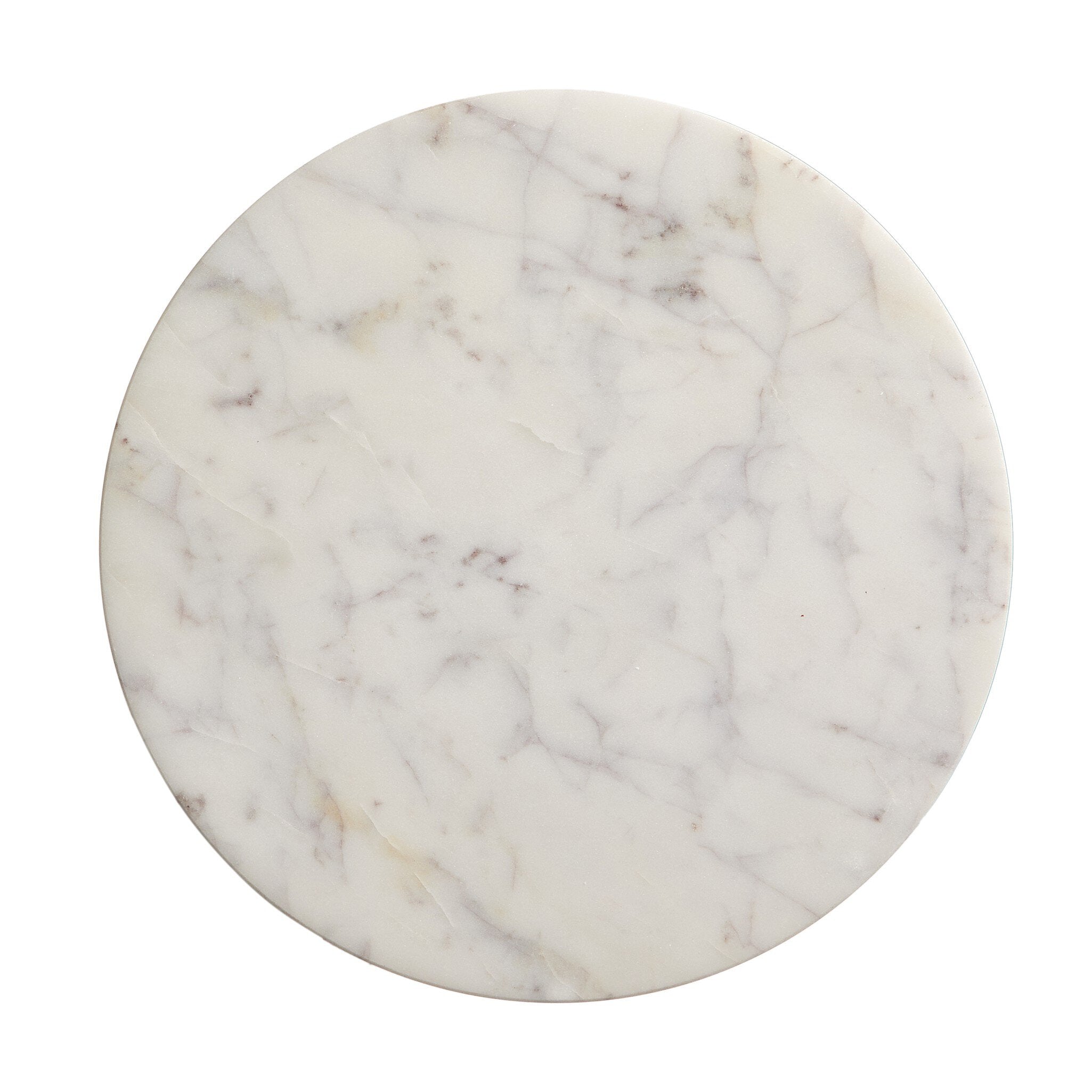 Four Hands Mabel Nesting End Table — Veined White Marble