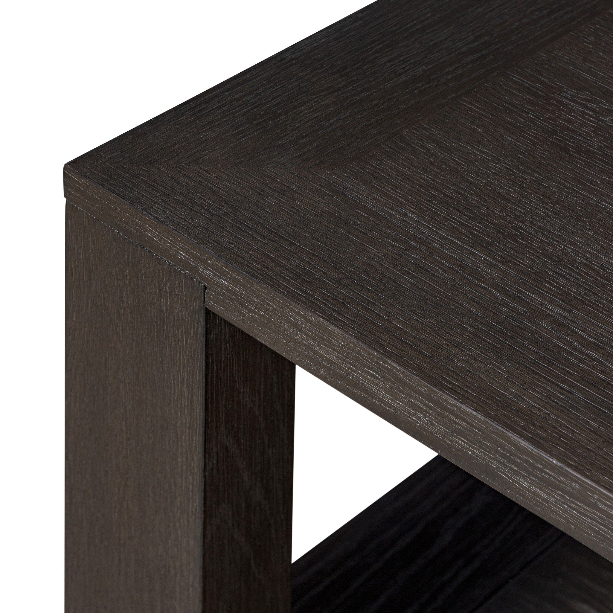Four Hands Thomas End Table — Dark Anthracite Oak Veneer