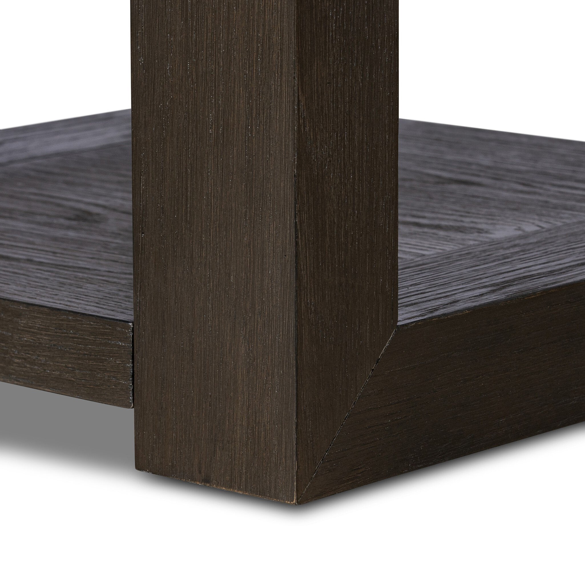 Four Hands Thomas End Table — Dark Anthracite Oak Veneer
