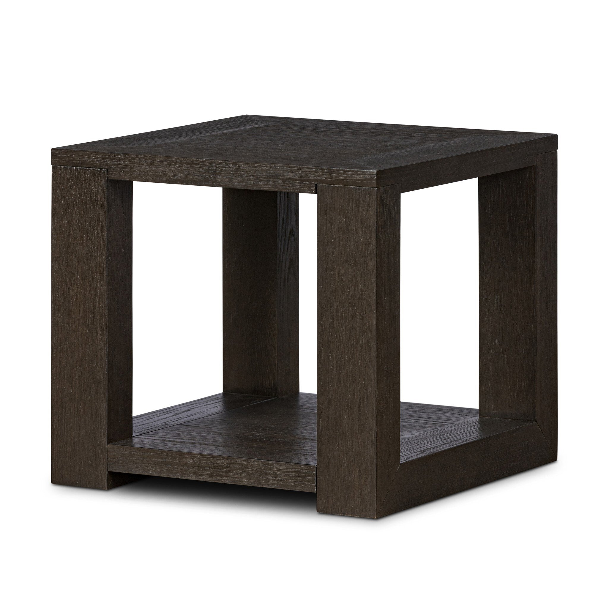 Four Hands Thomas End Table — Dark Anthracite Oak Veneer