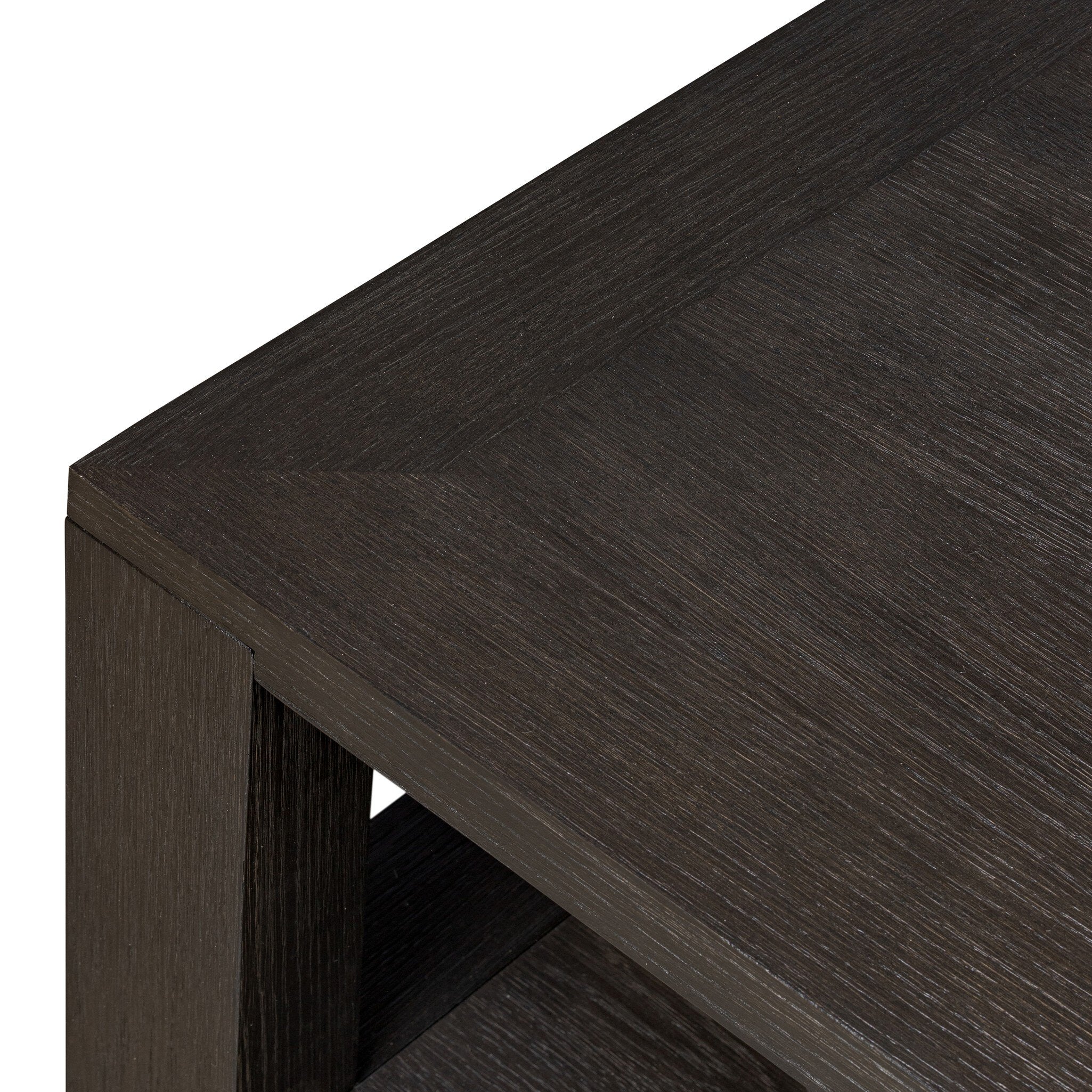 Four Hands Thomas Square Coffee Table — Dark Anthracite Oak-Dark Anthracite Oak Veneer
