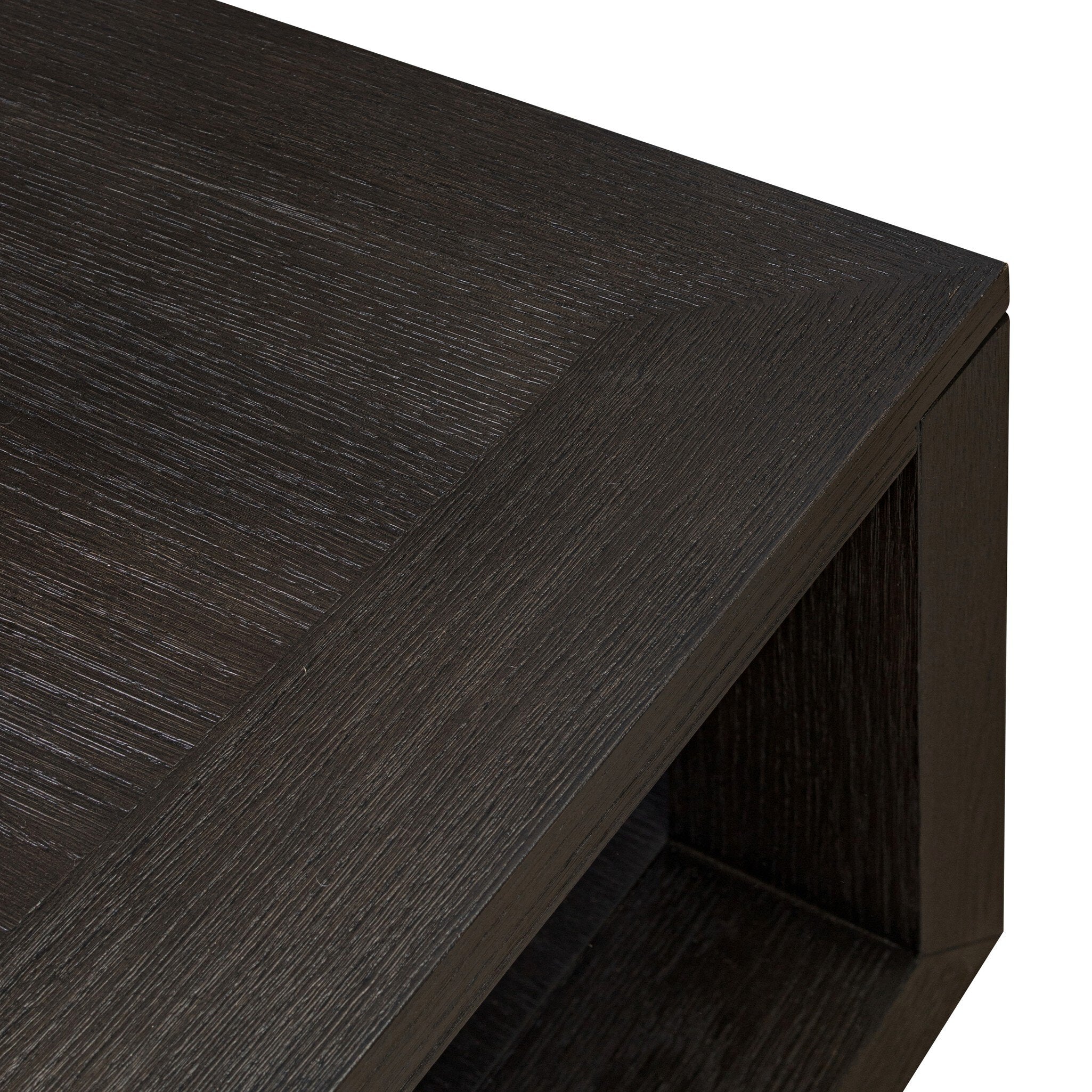 Four Hands Thomas Square Coffee Table — Dark Anthracite Oak-Dark Anthracite Oak Veneer