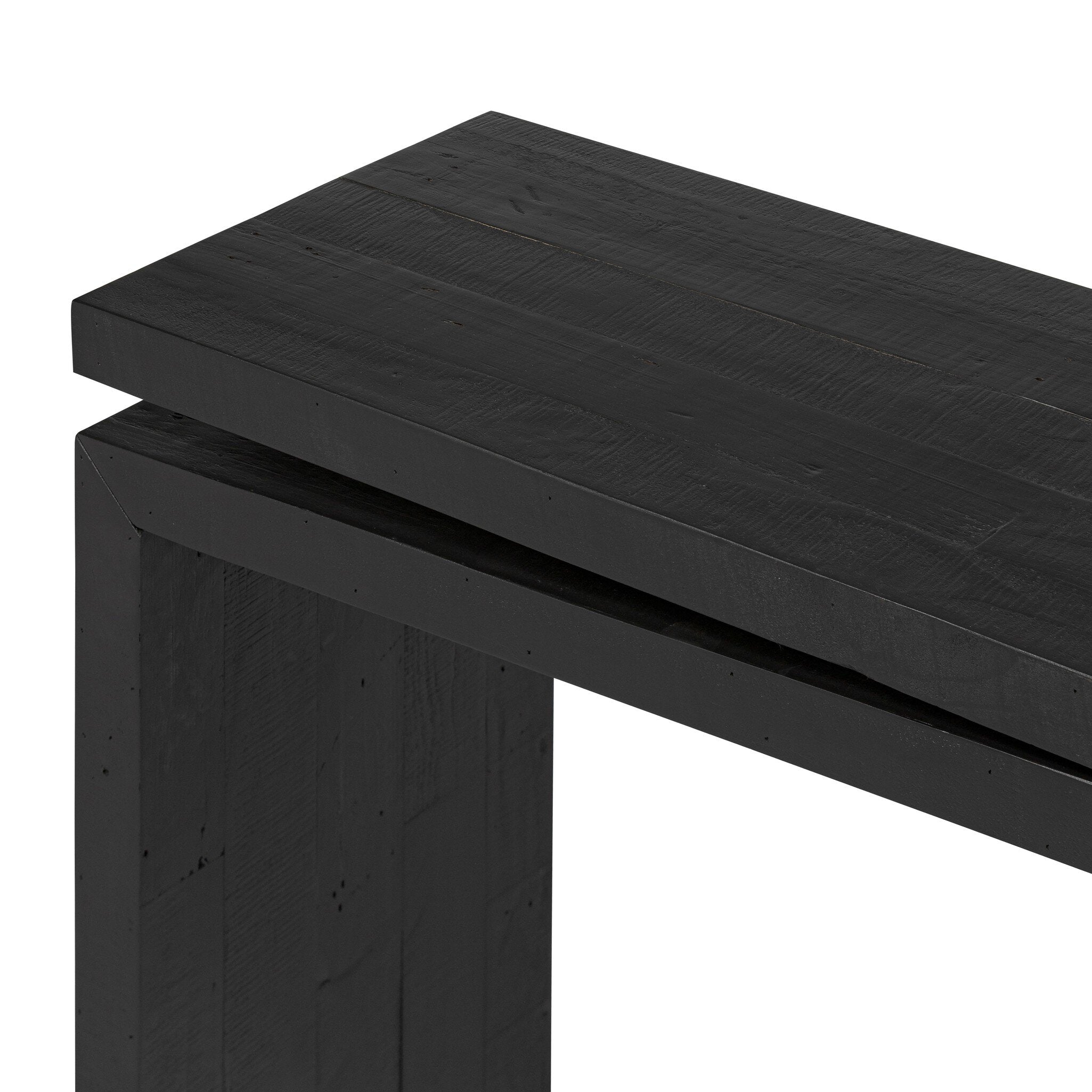 Four Hands Matthes Console Table - 60" — 247427-003- Aged Black Pine