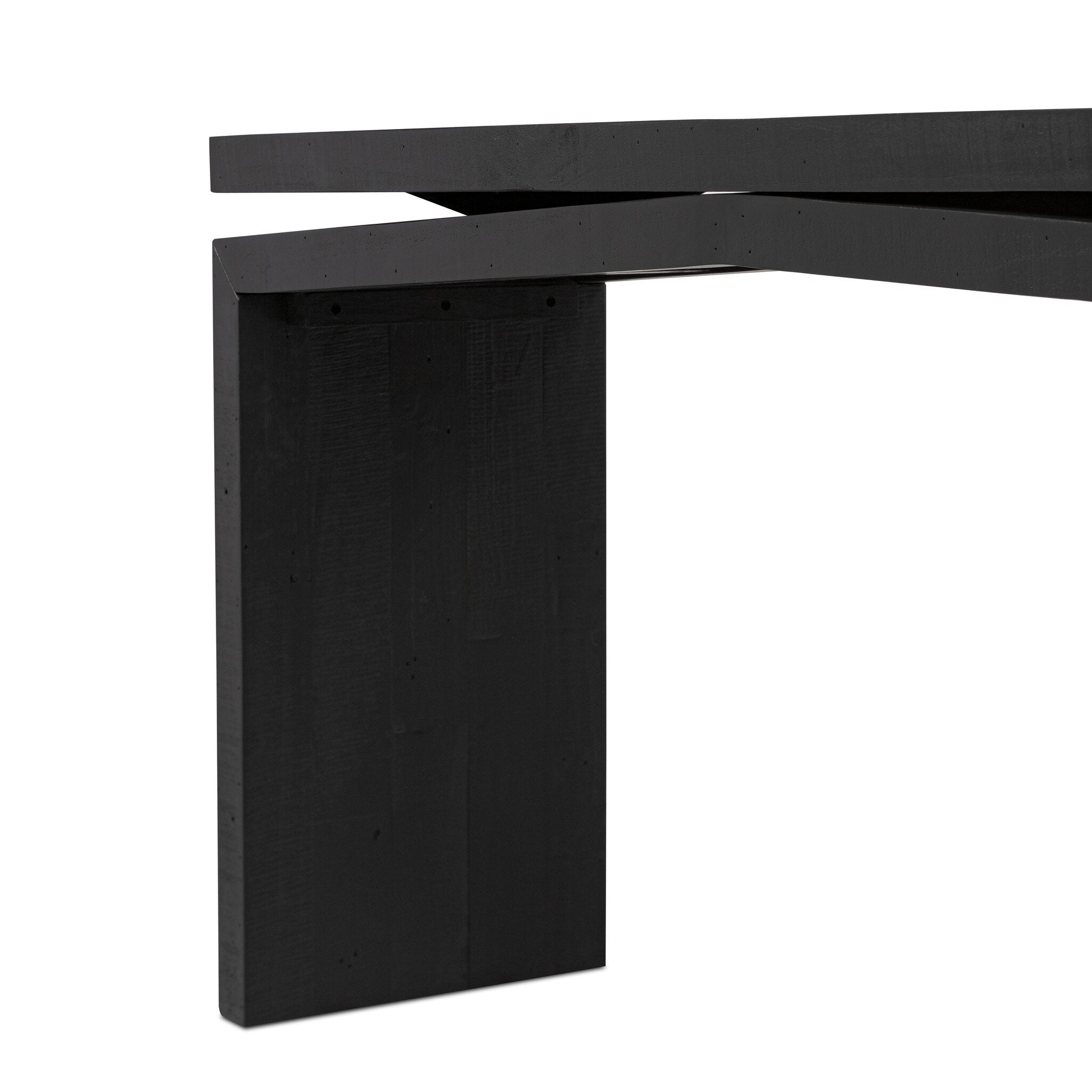 Four Hands Matthes Console Table - 60" — 247427-003- Aged Black Pine