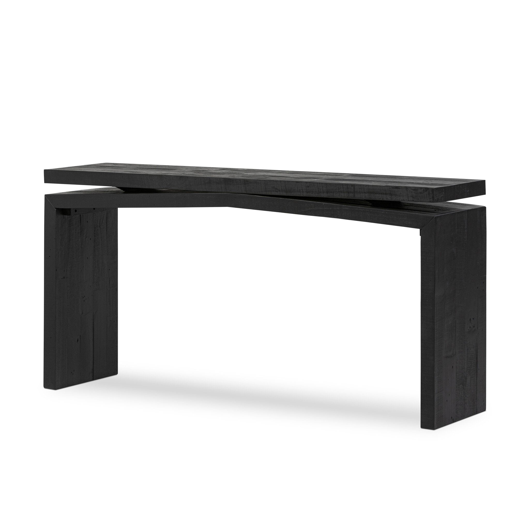 Four Hands Matthes Console Table - 60" — 247427-003- Aged Black Pine