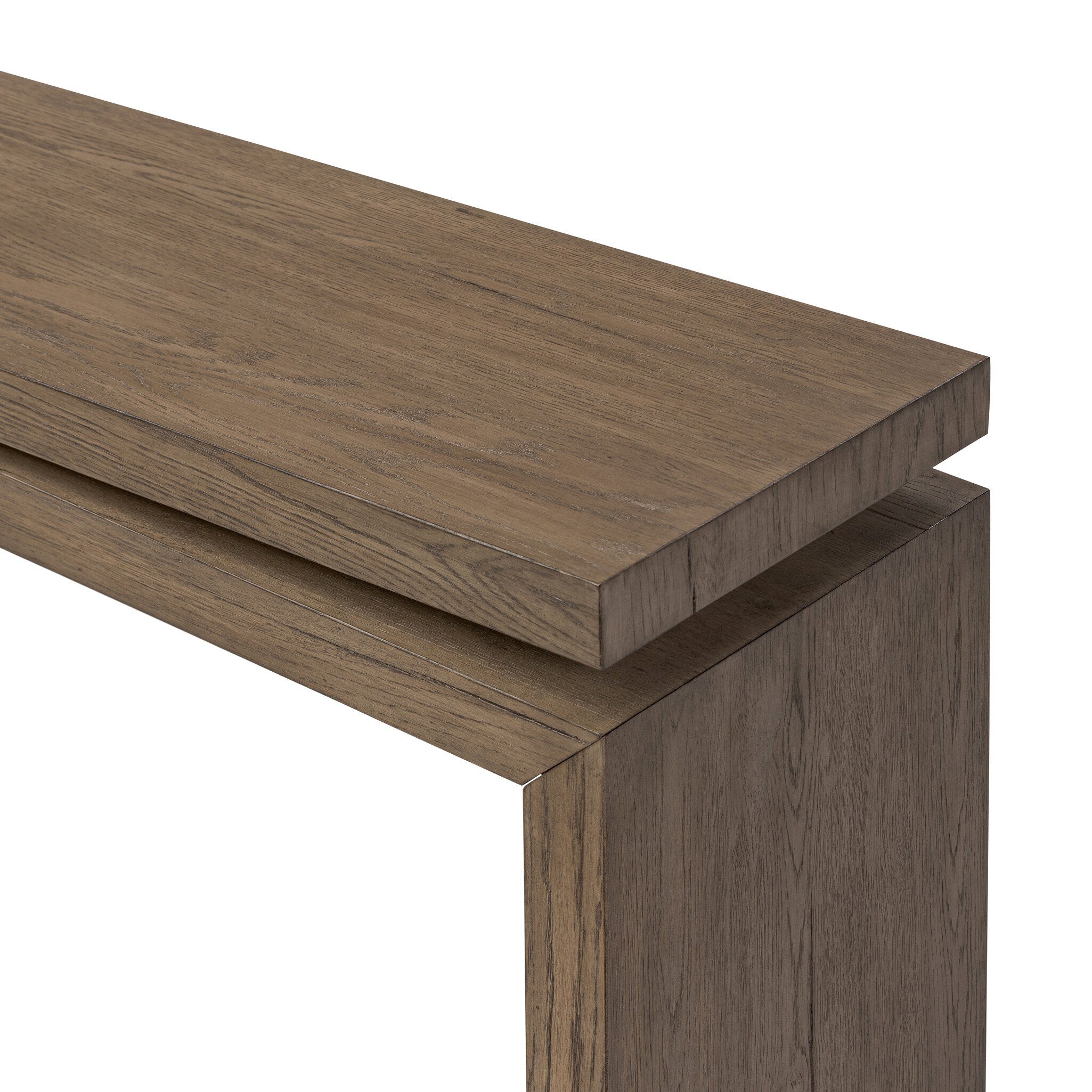 Four Hands Matthes Console Table - 60" — Rustic Grey Veneer