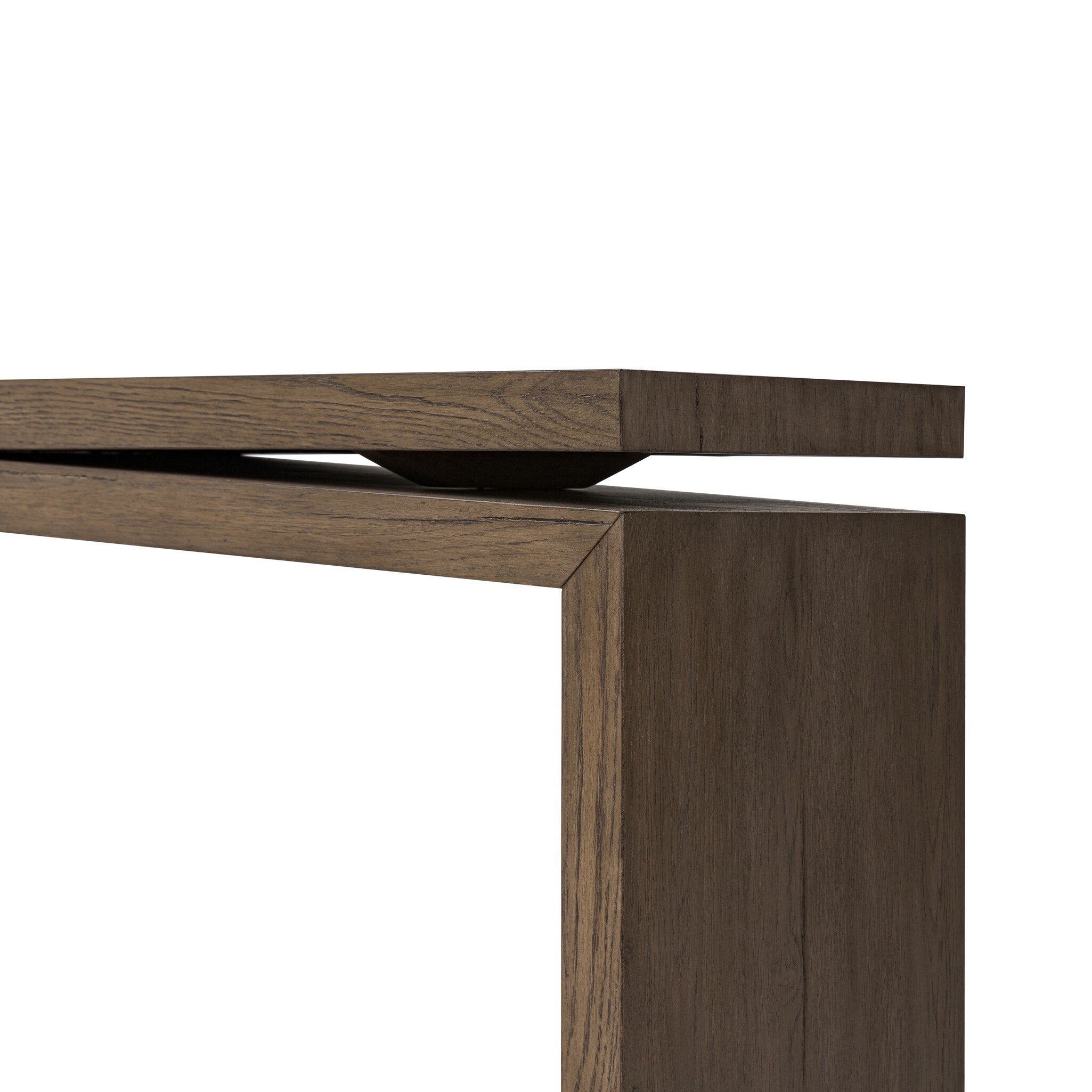 Four Hands Matthes Console Table - 60" — Rustic Grey Veneer