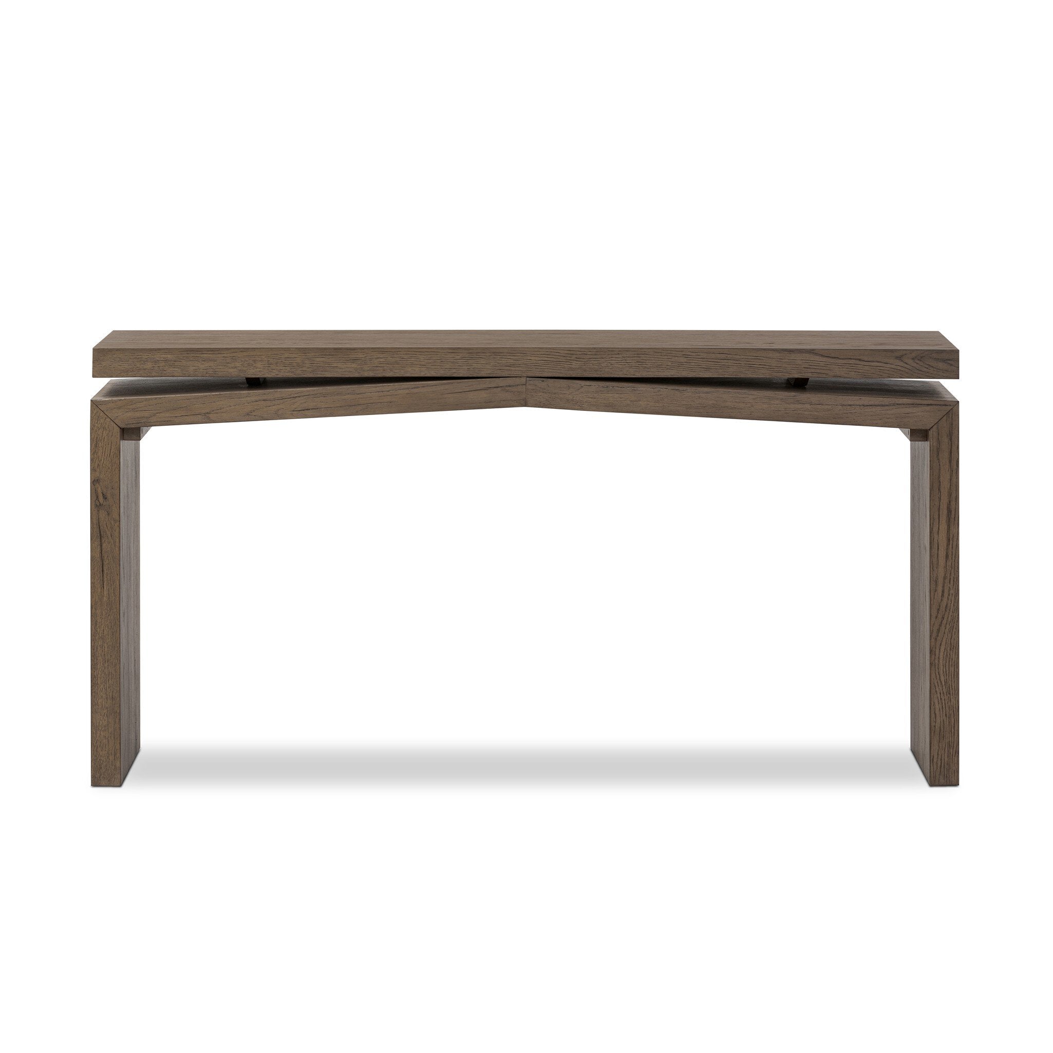 Four Hands Matthes Console Table - 60" — Rustic Grey Veneer