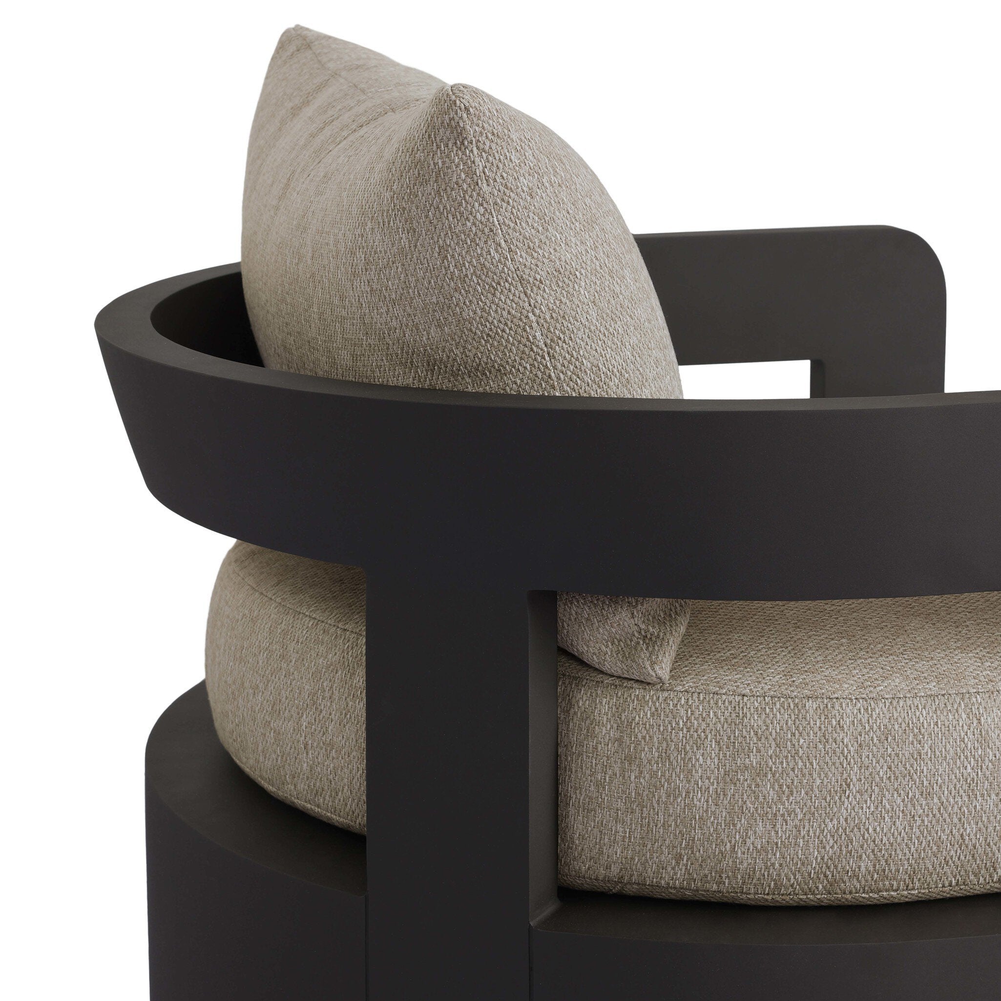 Four Hands Jackson Outdoor Metal Swivel Chair — Bronze-Concha Fog