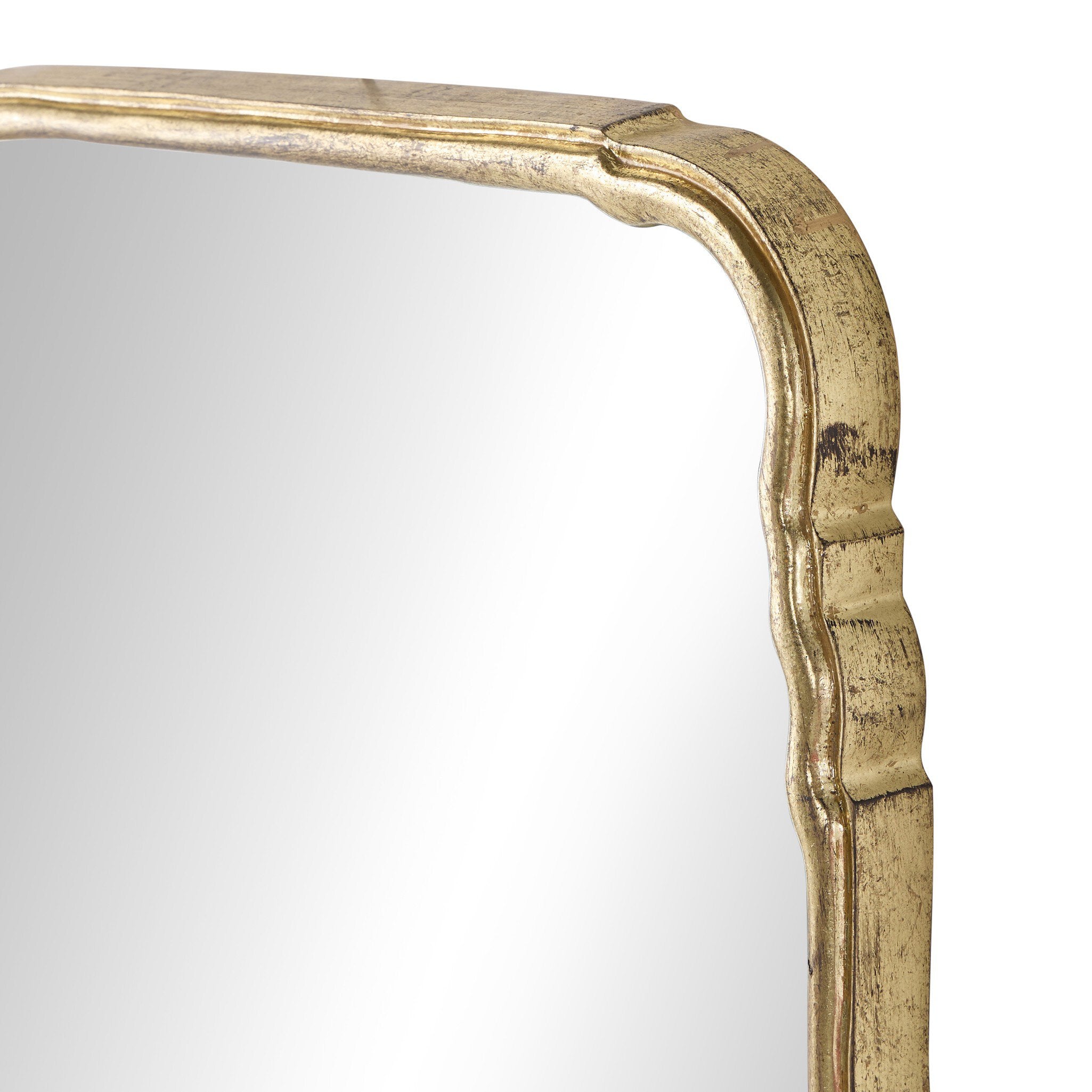 Four Hands Loire Floor Mirror — Antiqued Gold Leaf-Mirror