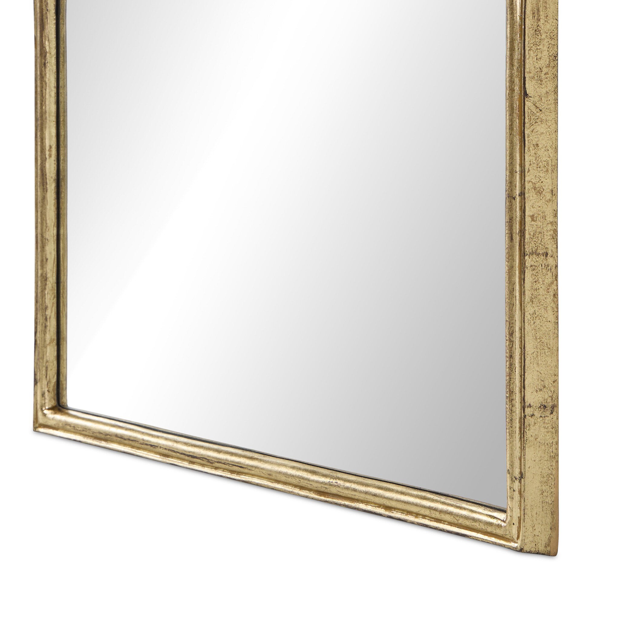 Four Hands Loire Floor Mirror — Antiqued Gold Leaf-Mirror
