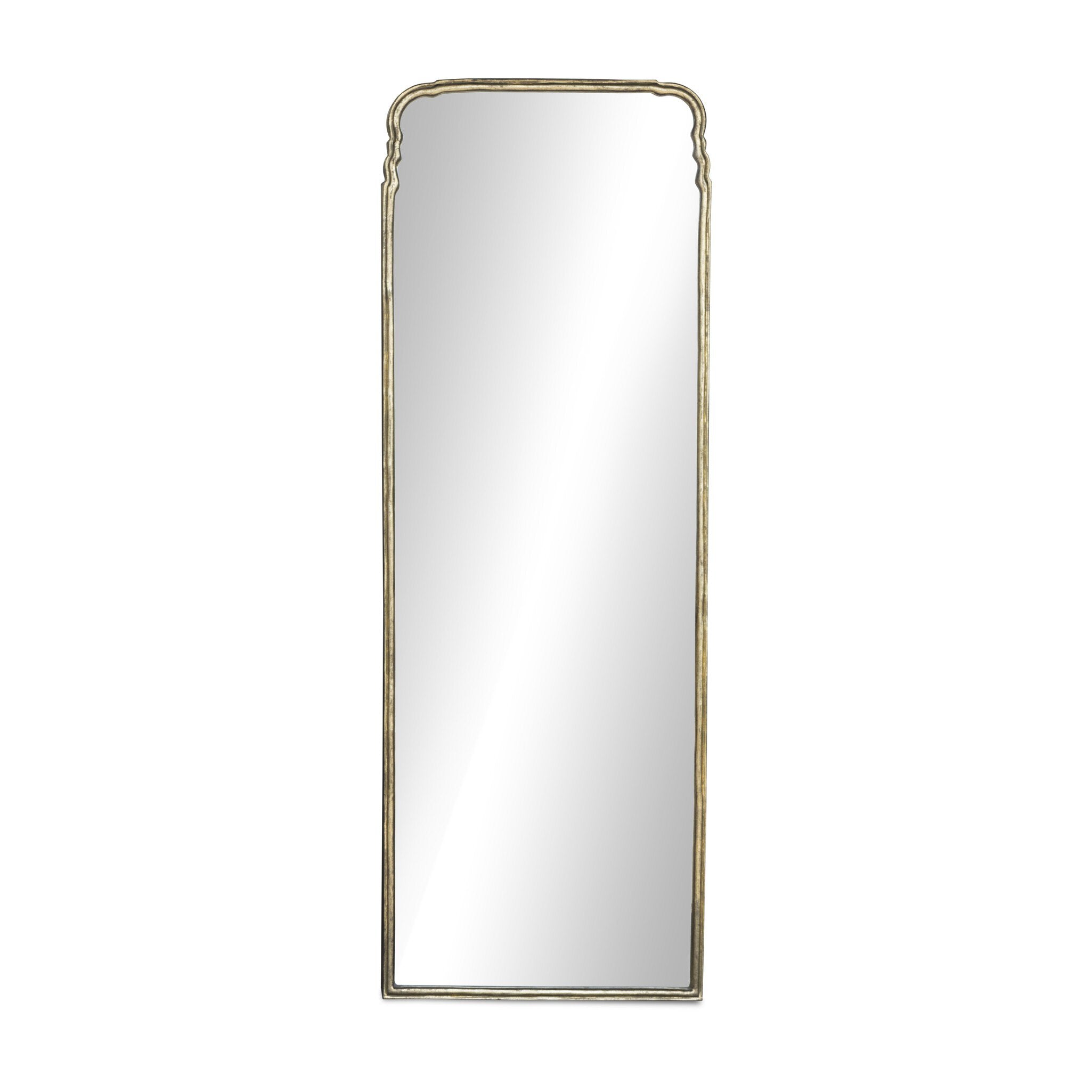 Four Hands Loire Floor Mirror — Antiqued Gold Leaf-Mirror