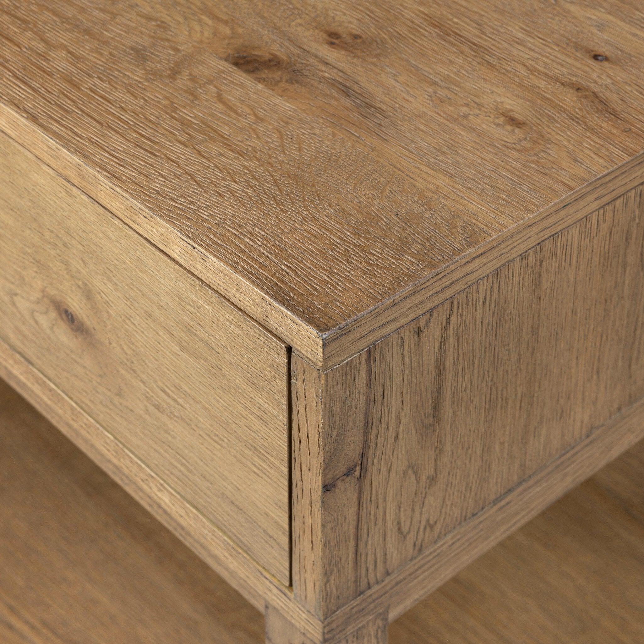 Four Hands Tula Nightstand — Worn Oak Veneer-Worn Oak-Palermo Drift