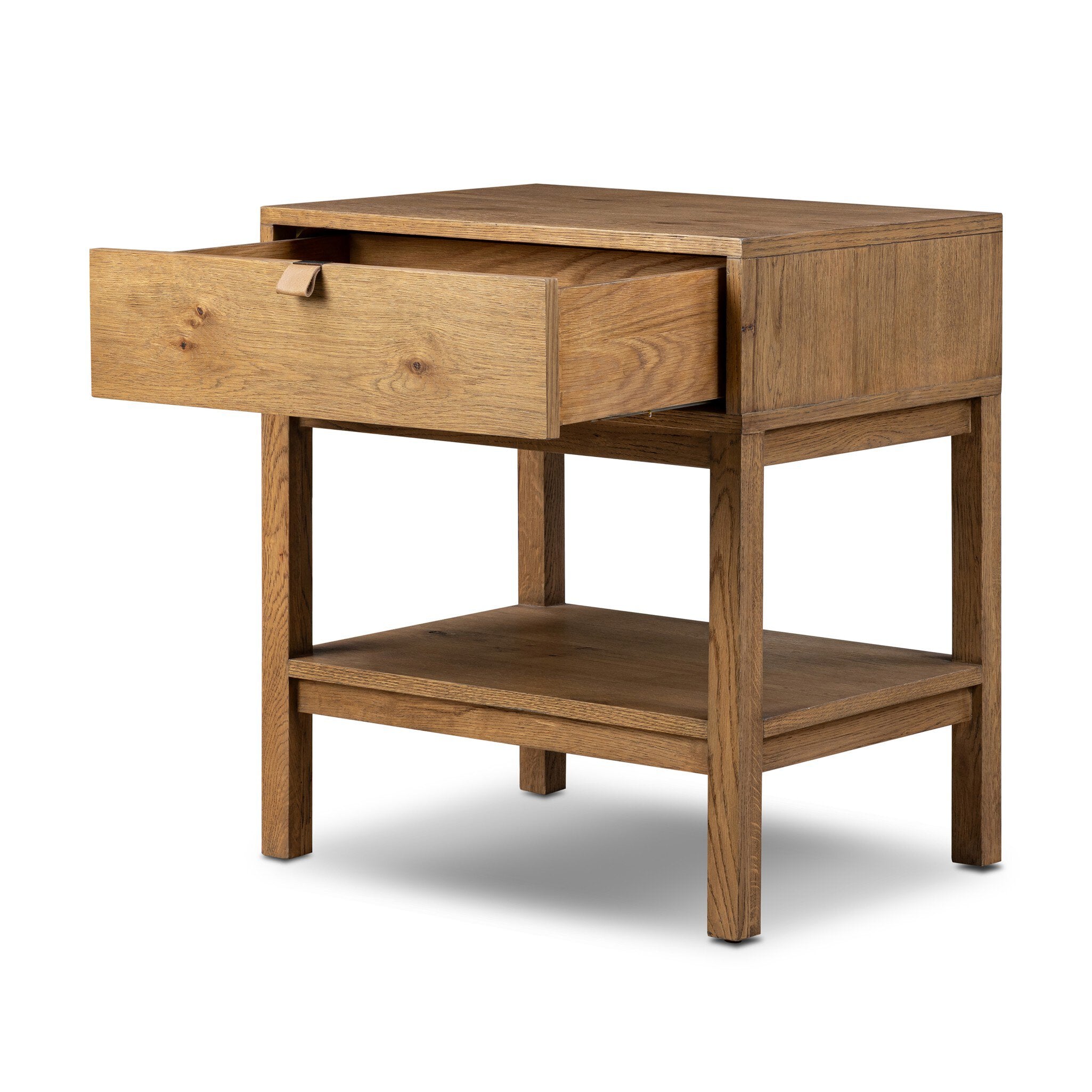 Four Hands Tula Nightstand — Worn Oak Veneer-Worn Oak-Palermo Drift