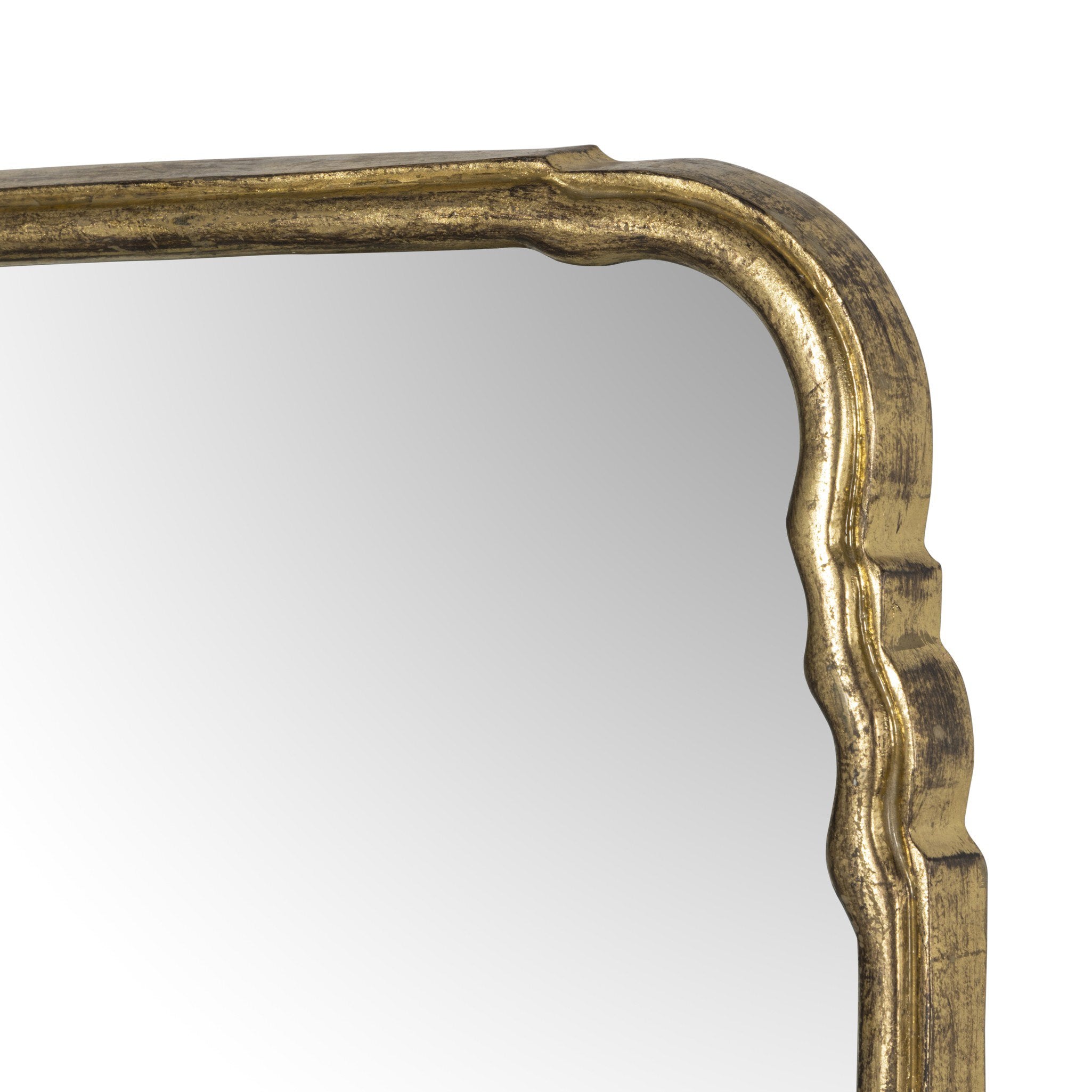 Four Hands Loire Mantel Mirror — Antiqued Gold Leaf-Mirror