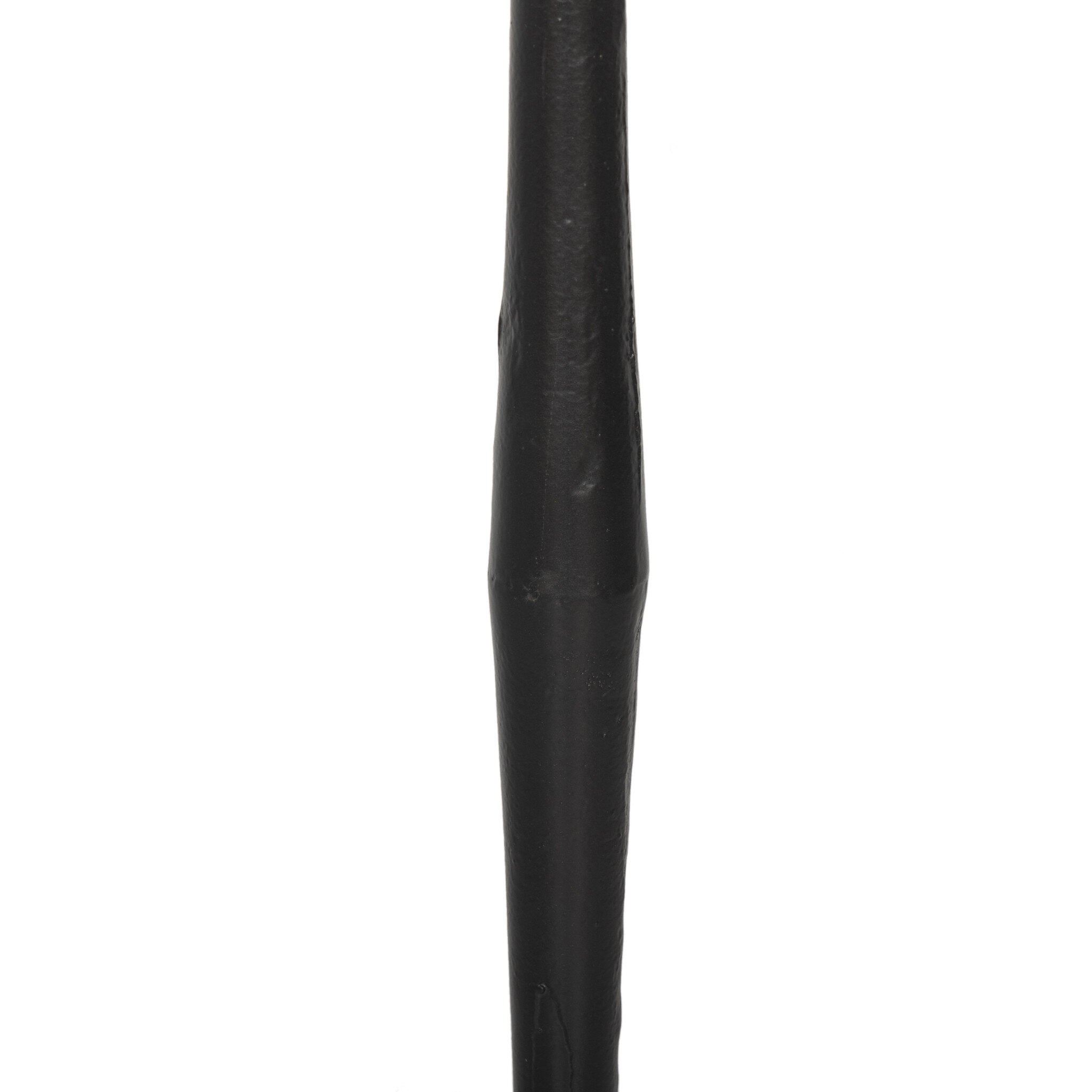 Four Hands Isabeau Floor Lamp — Cream Linen-Black Cast Iron-Black Cord