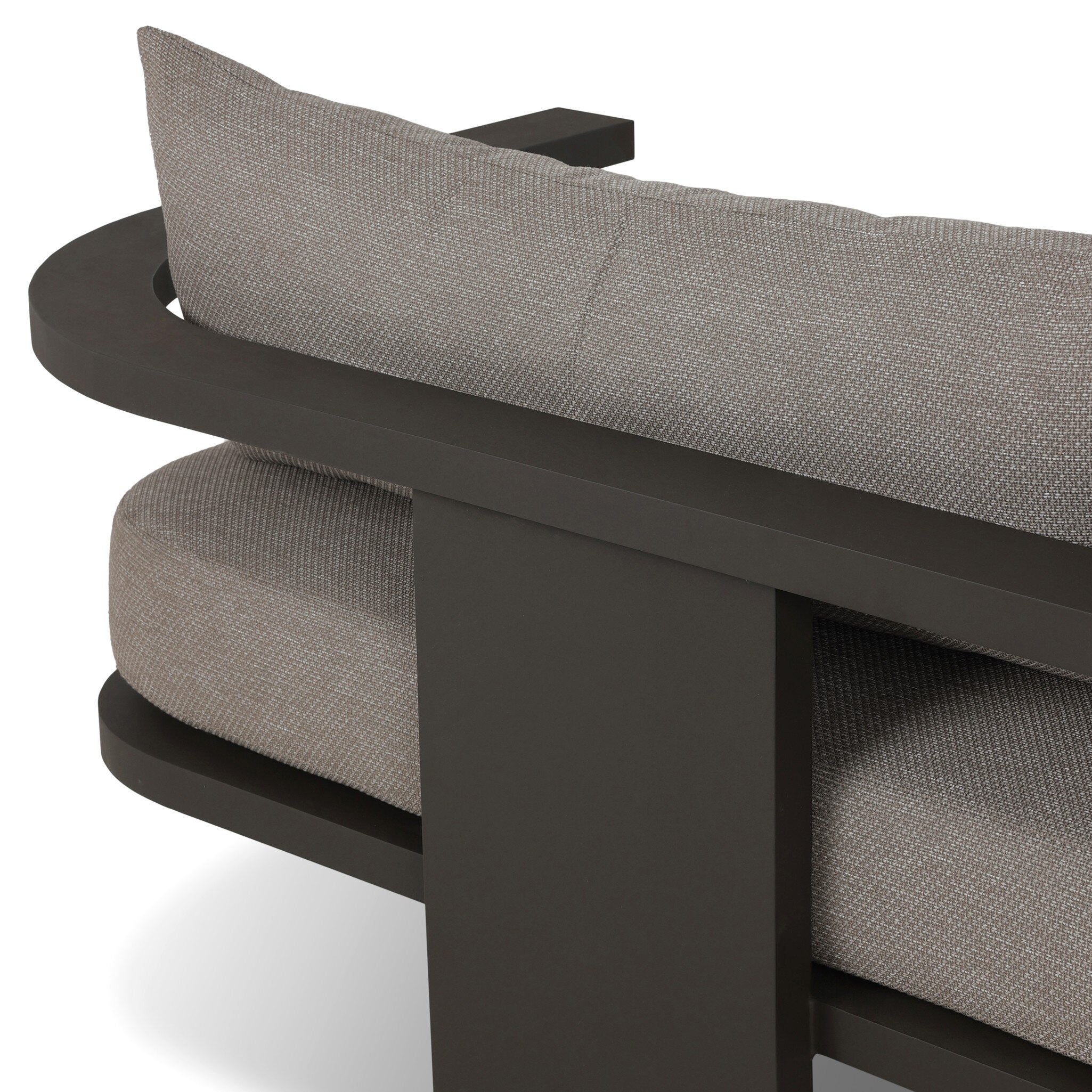 Four Hands Tahana Outdoor Metal Sofa-96" — Casa Grey-Bronze