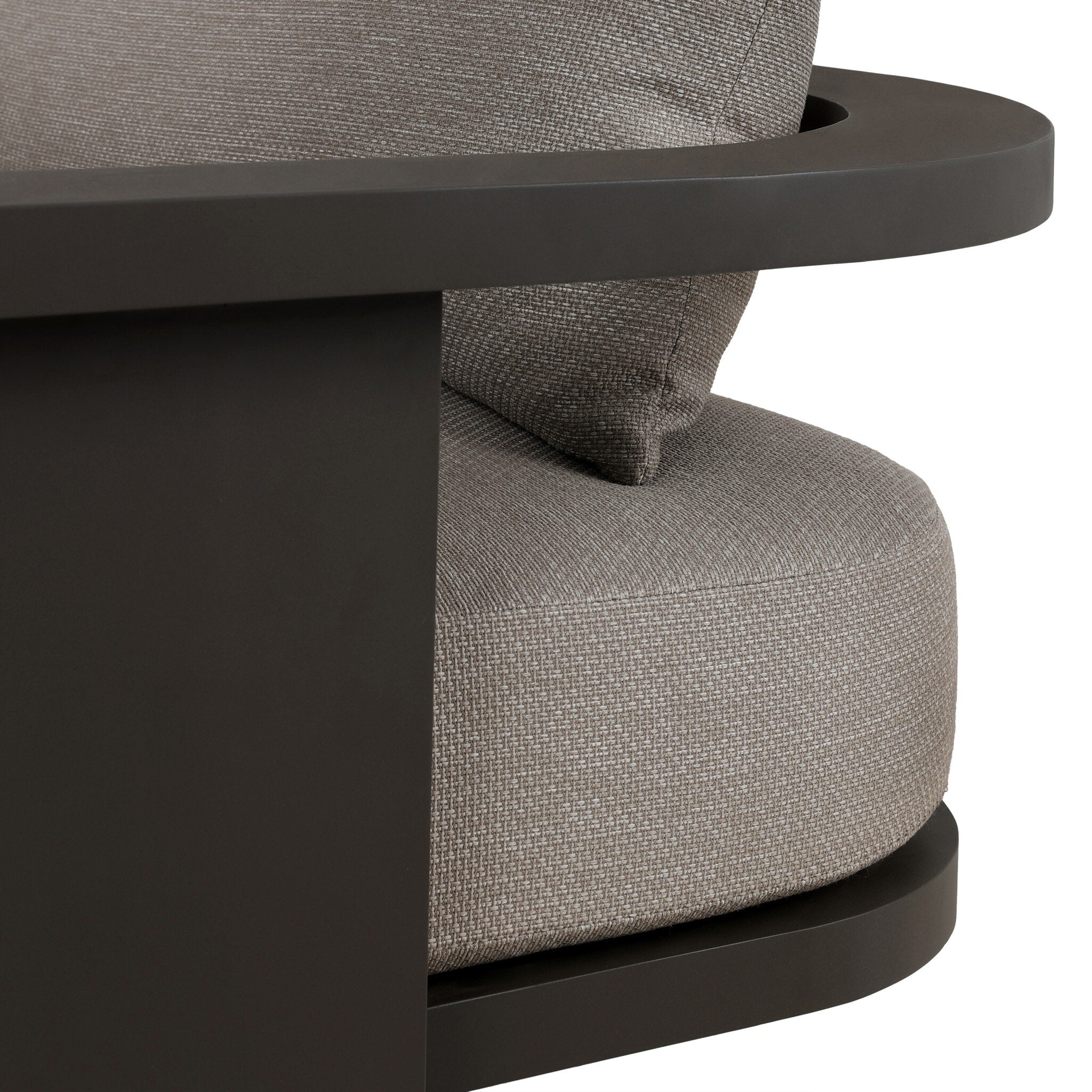 Four Hands Tahana Outdoor Metal Sofa-96" — Casa Grey-Bronze