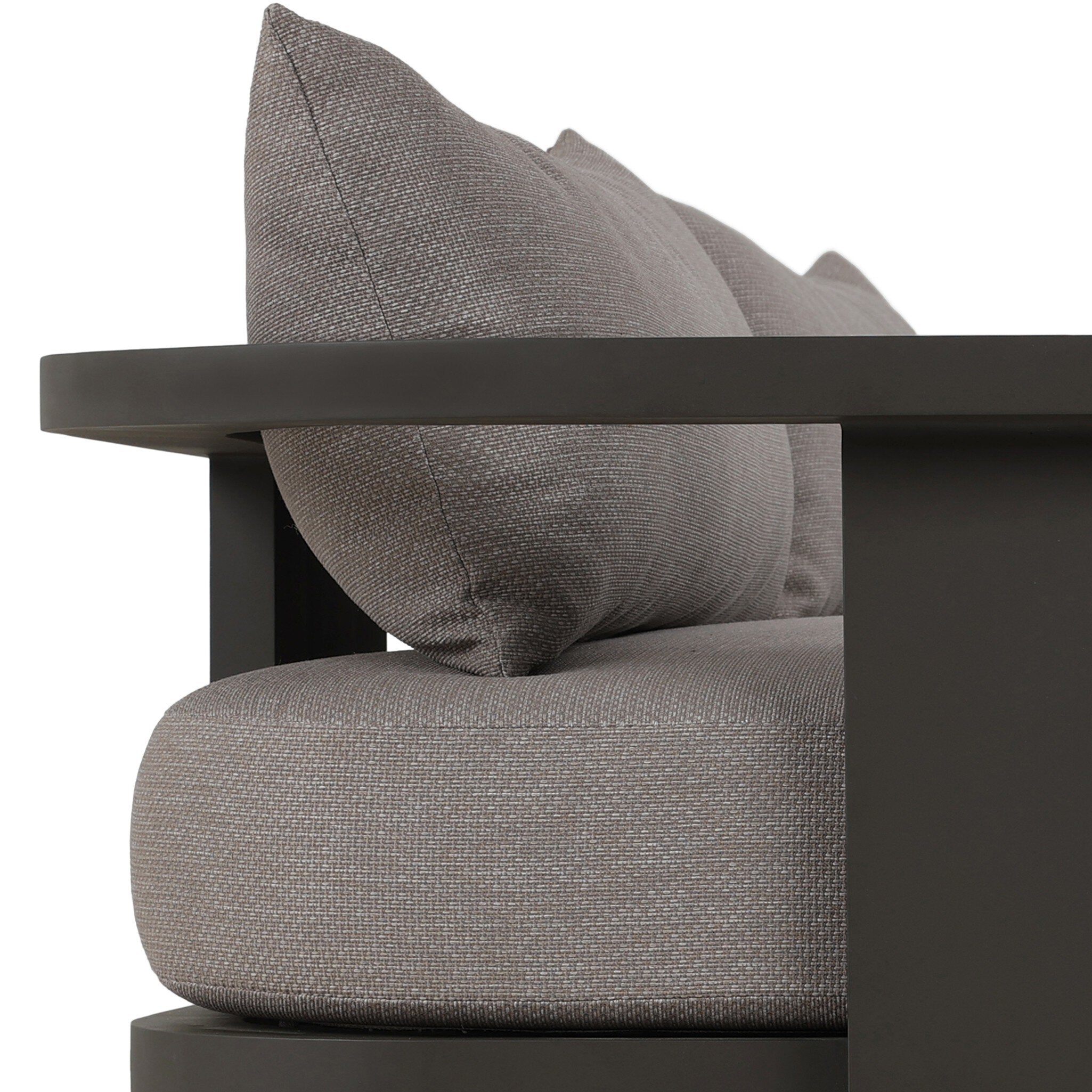 Four Hands Tahana Outdoor Metal Sofa-96" — Casa Grey-Bronze