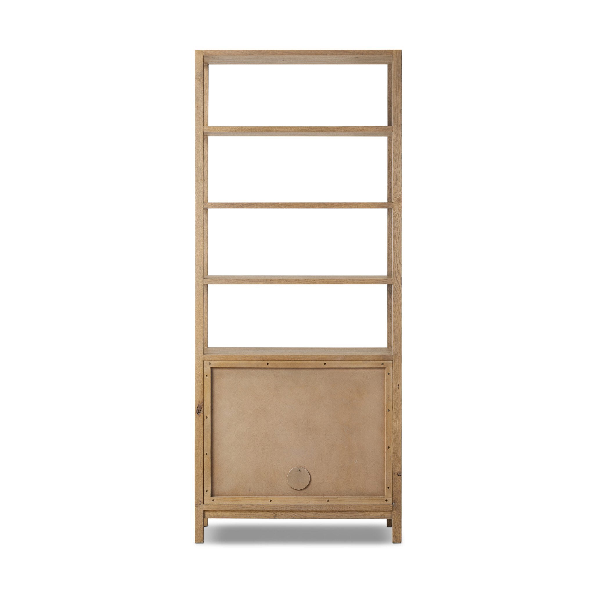 Four Hands Tula Bookcase — Worn Oak-Worn Oak Veneer-Palermo Drift
