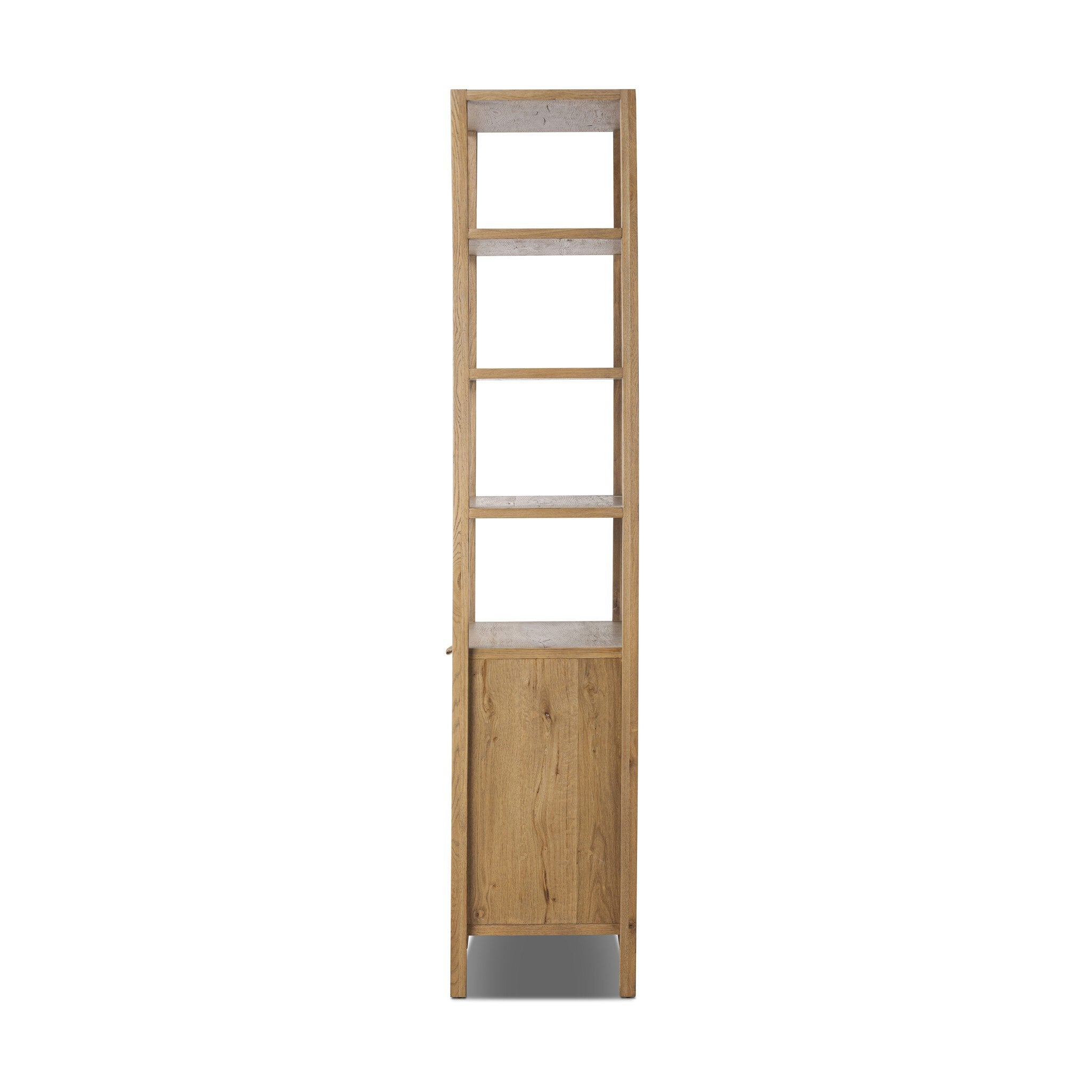 Four Hands Tula Bookcase — Worn Oak-Worn Oak Veneer-Palermo Drift