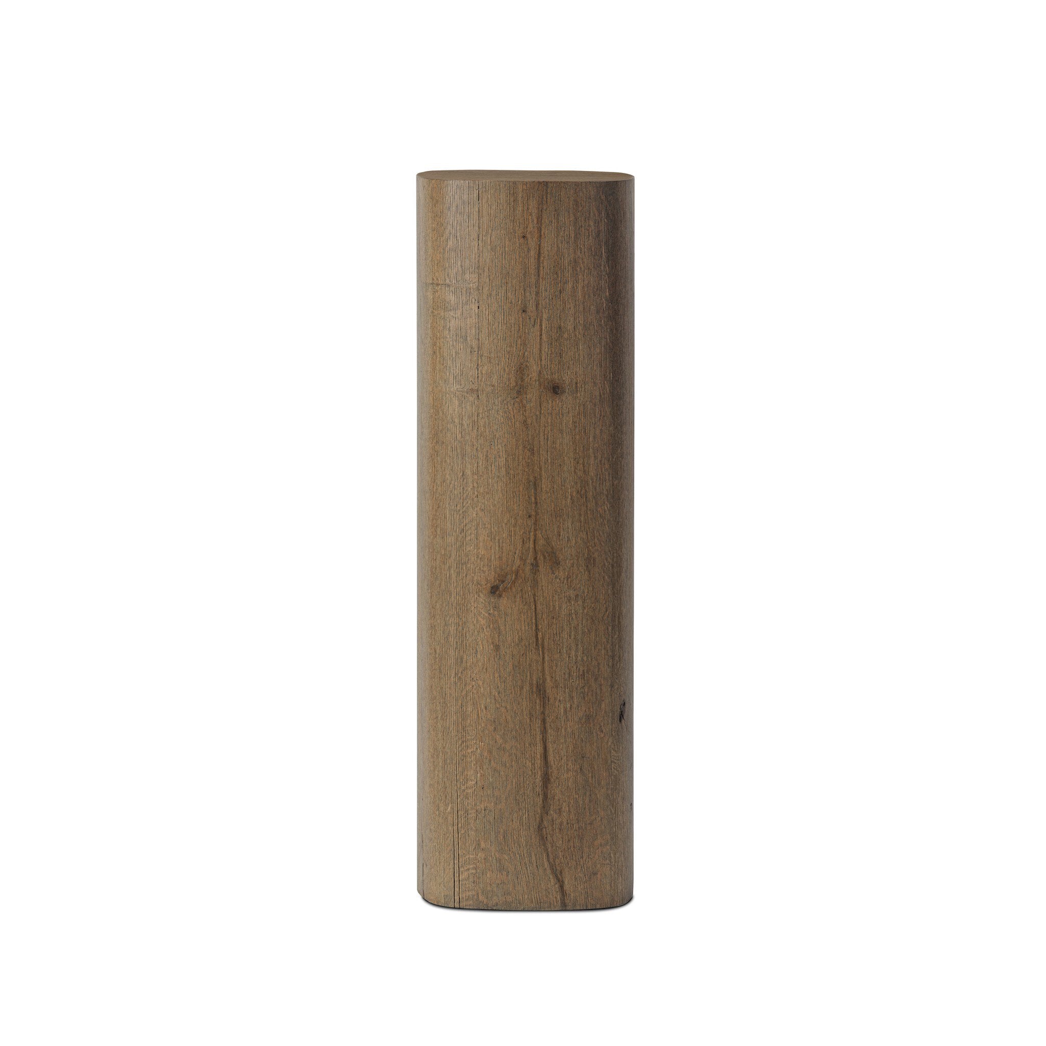 Four Hands Tycho Pedestal — Brown Oak Veneer