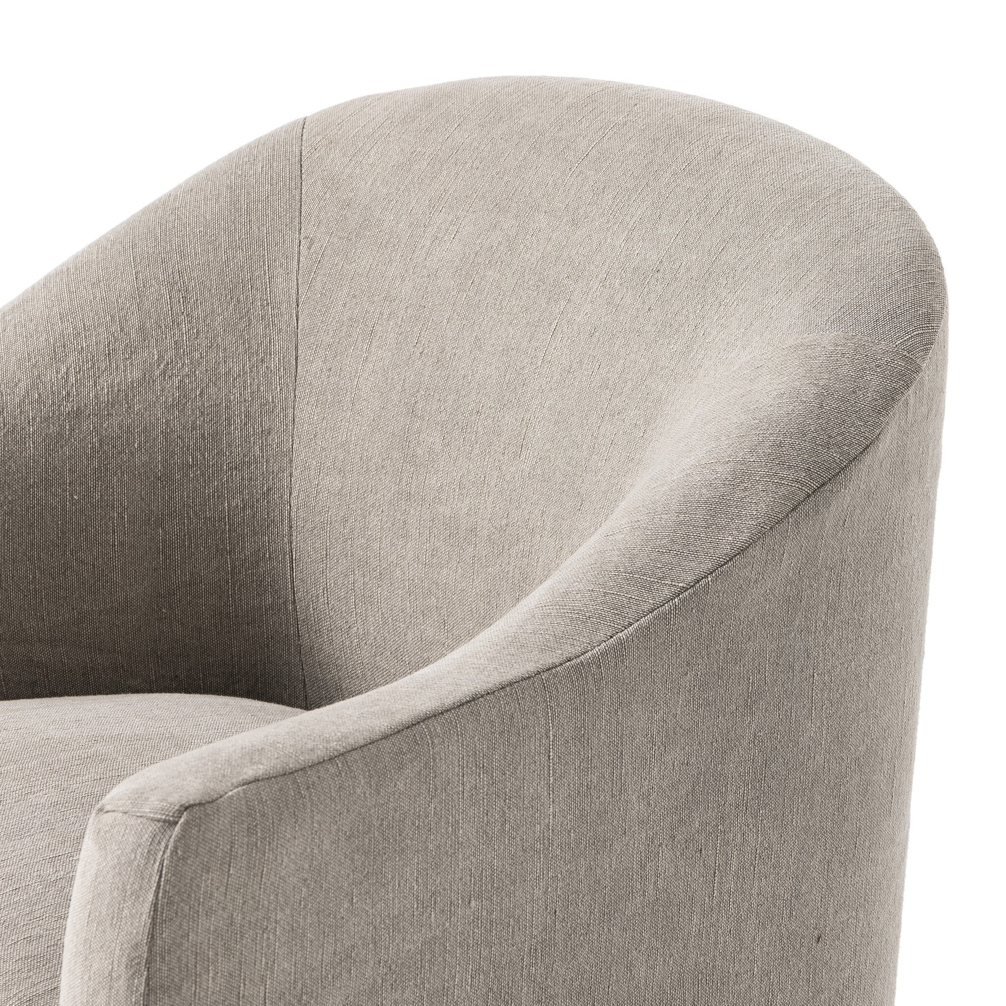Four Hands Cove Dining Chair With Casters — Heather Twill Stone