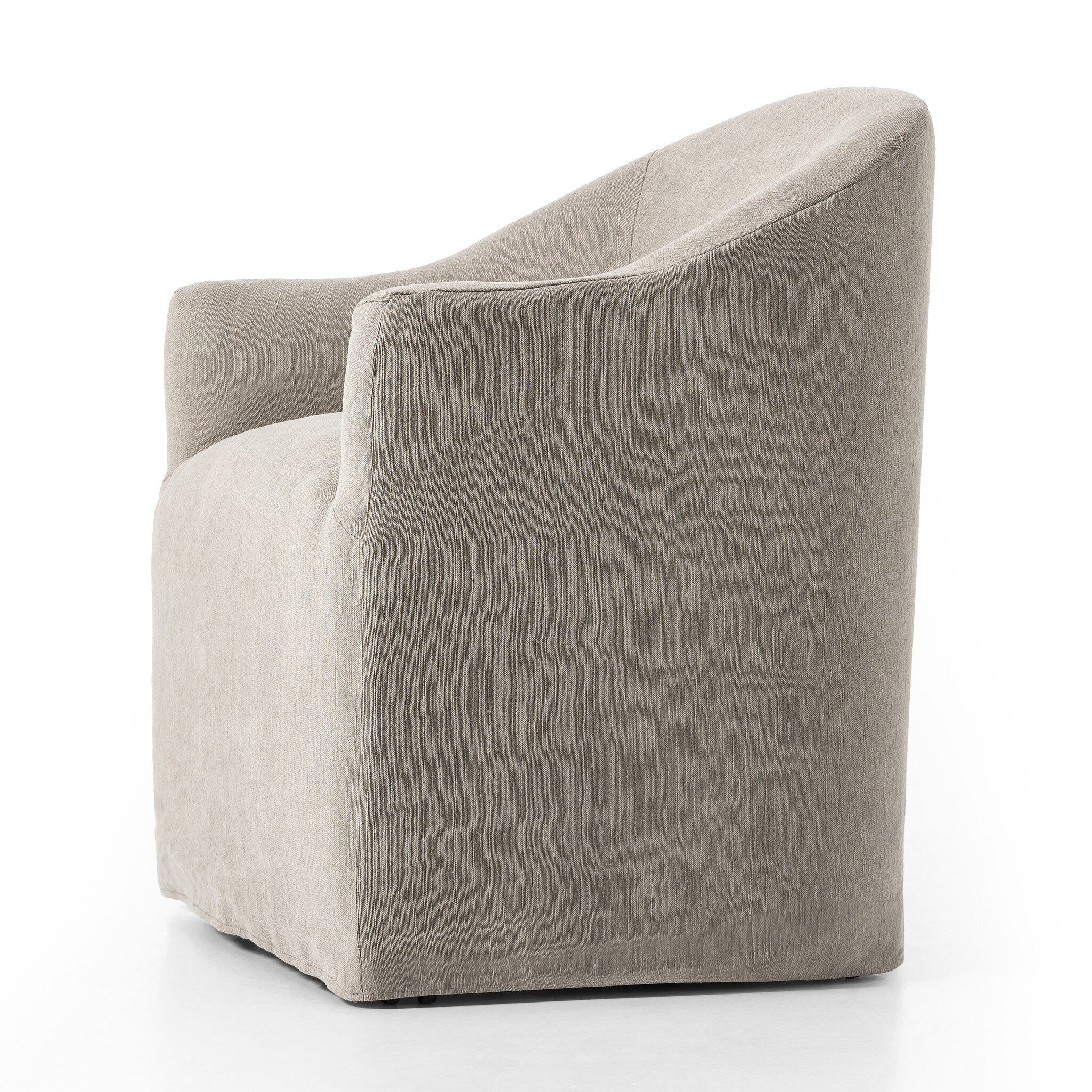 Four Hands Cove Dining Chair With Casters — Heather Twill Stone