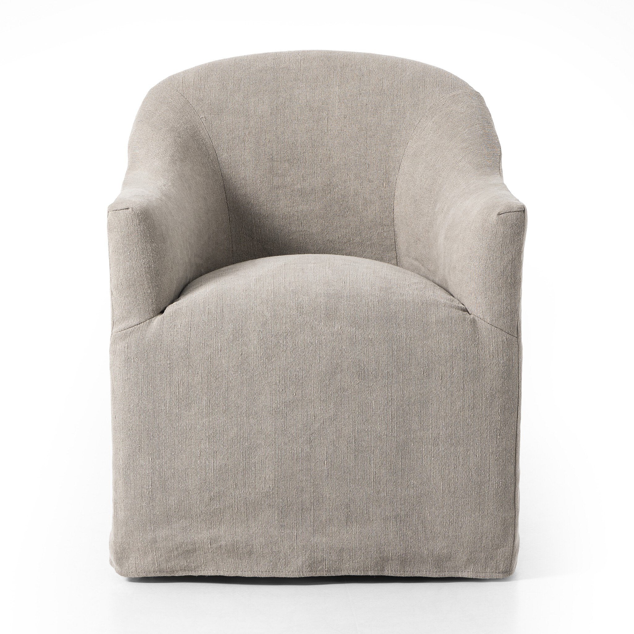 Four Hands Cove Dining Chair With Casters — Heather Twill Stone
