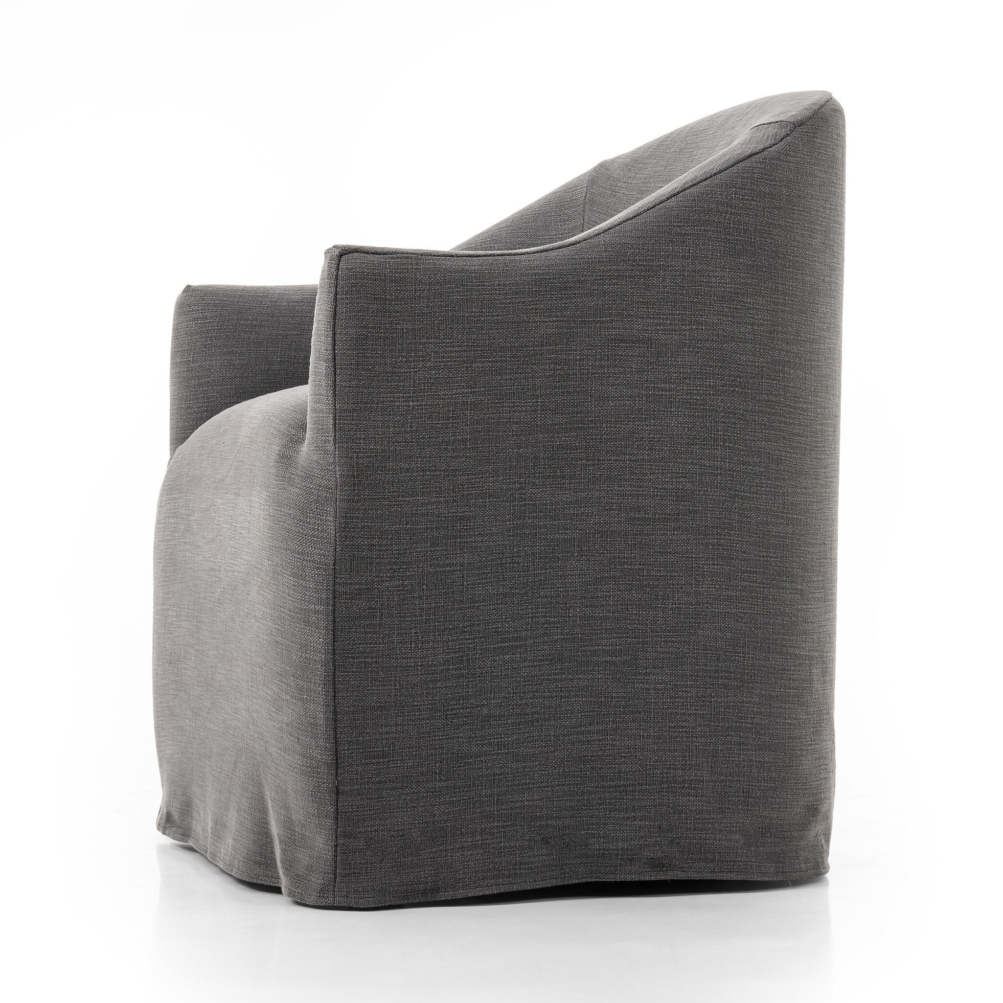 Four Hands Cove Dining Chair With Casters — Bergamo Charcoal