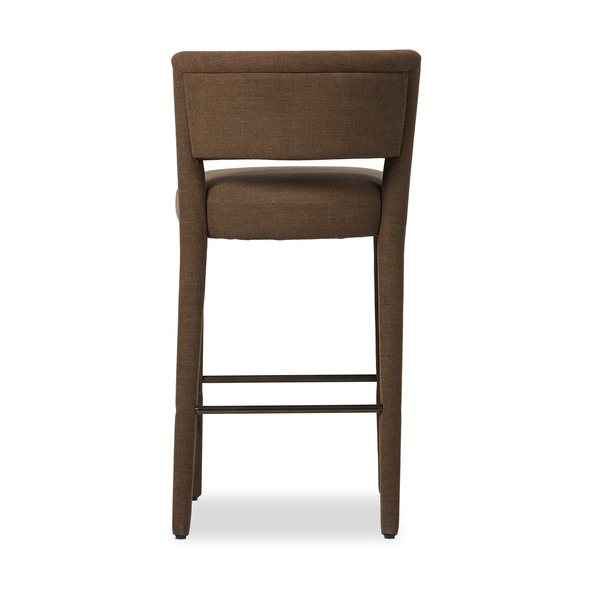 Four Hands Beverly Bar + Counter Stool — Crypton Nomad Mushroom-Gris Gunmetal Iron-Counter