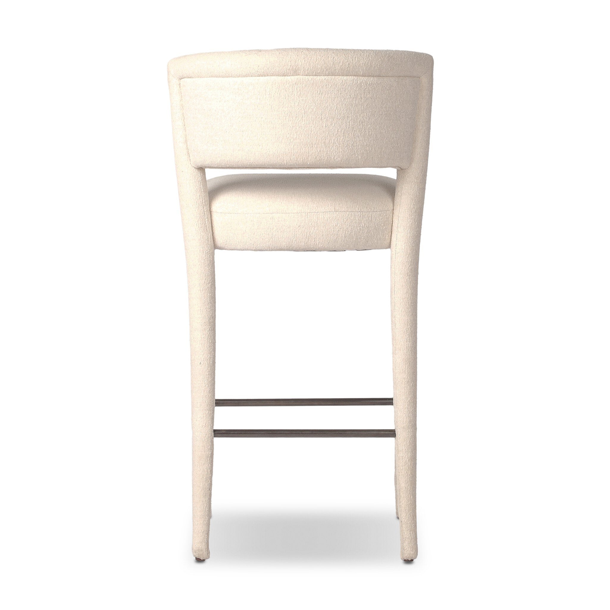 Four Hands Beverly Bar + Counter Stool — Crypton Wayfarer Snow-Gris Gunmetal Iron-Counter