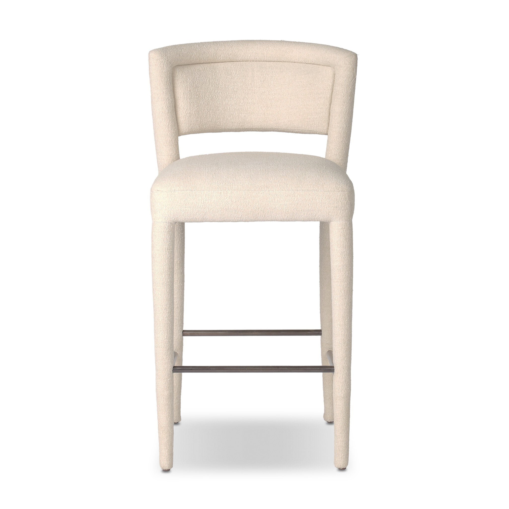 Four Hands Beverly Bar + Counter Stool — Crypton Wayfarer Snow-Gris Gunmetal Iron-Counter