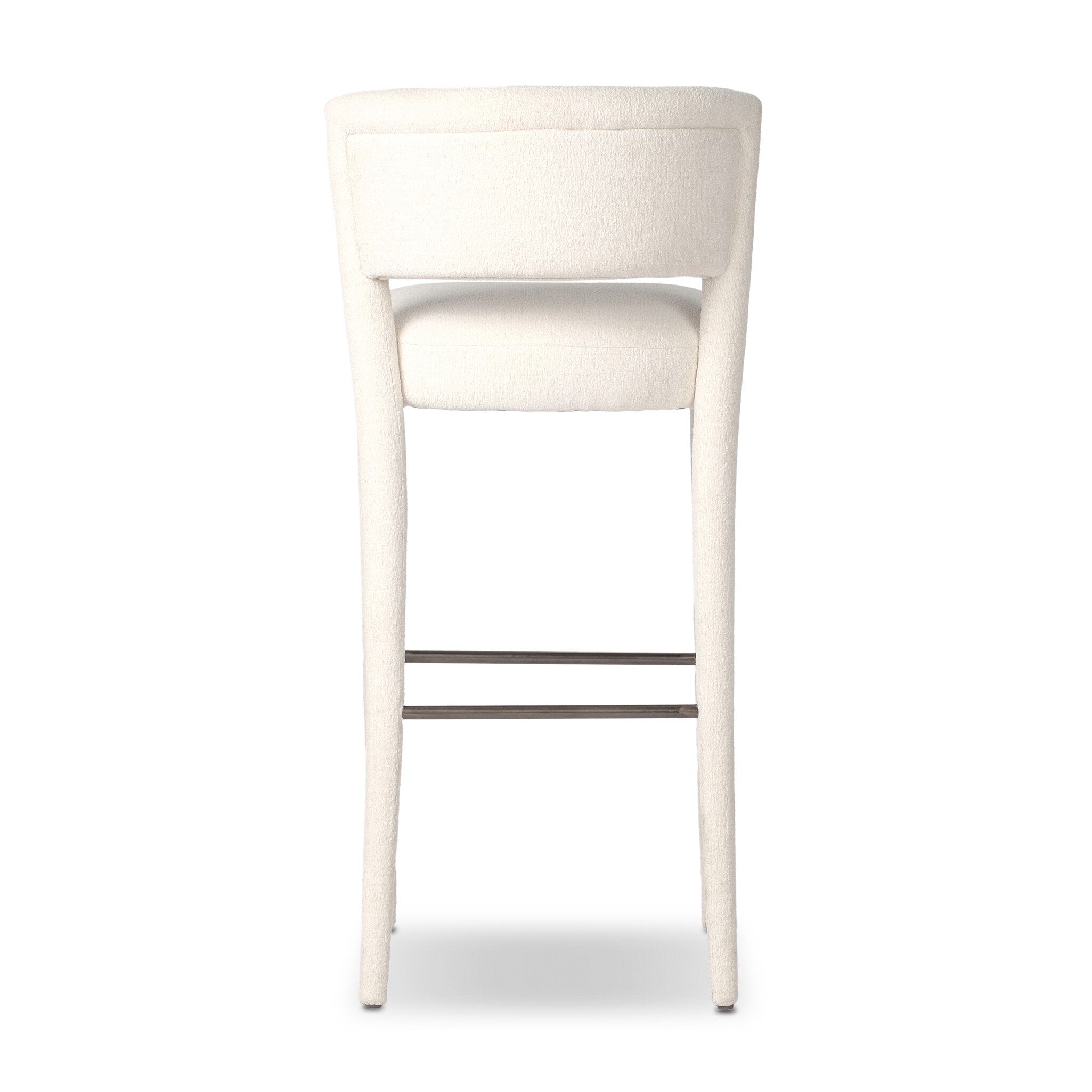 Four Hands Beverly Bar + Counter Stool — Crypton Wayfarer Snow-Gris Gunmetal Iron-Bar