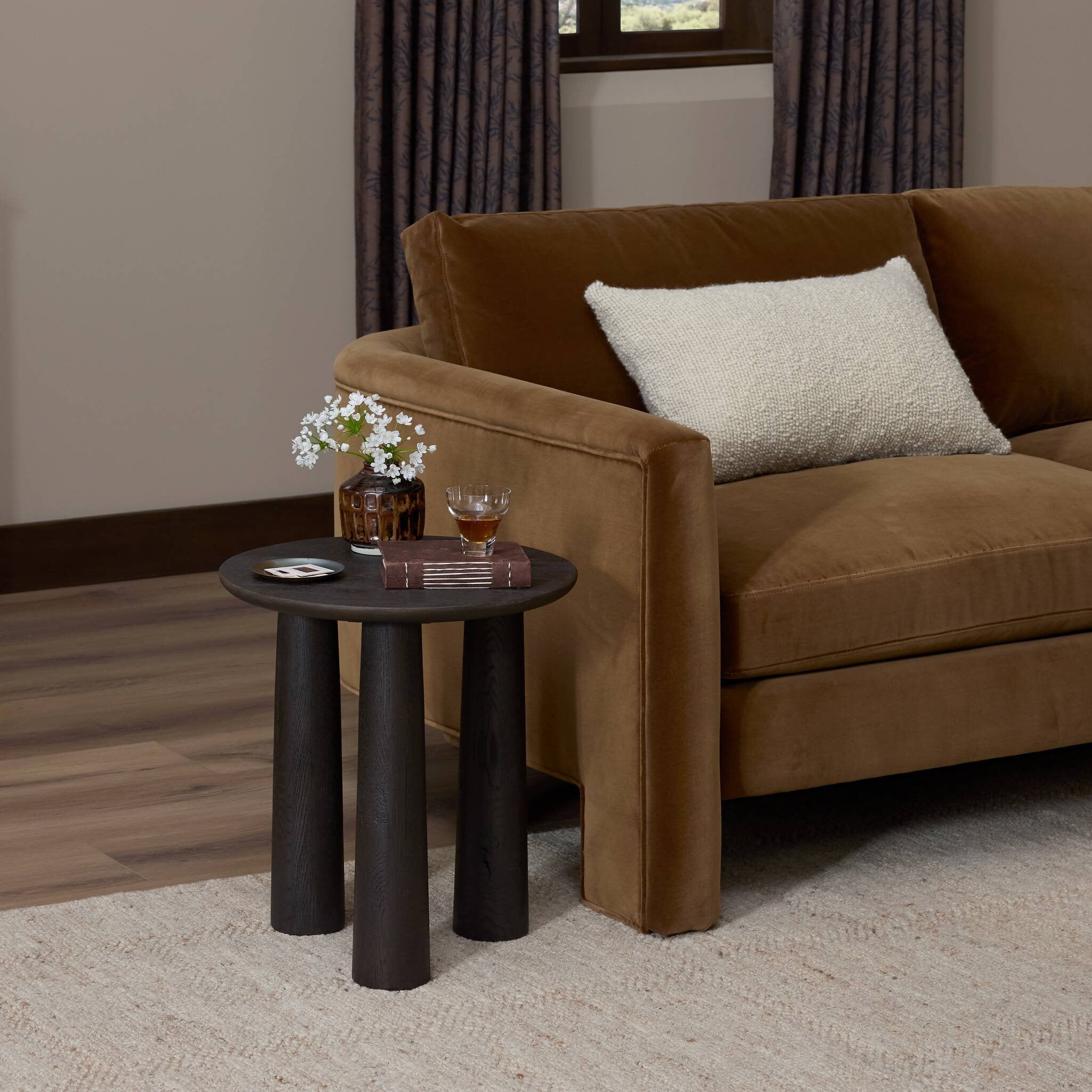 Four Hands Cooper Nesting End Table — Smoked Black