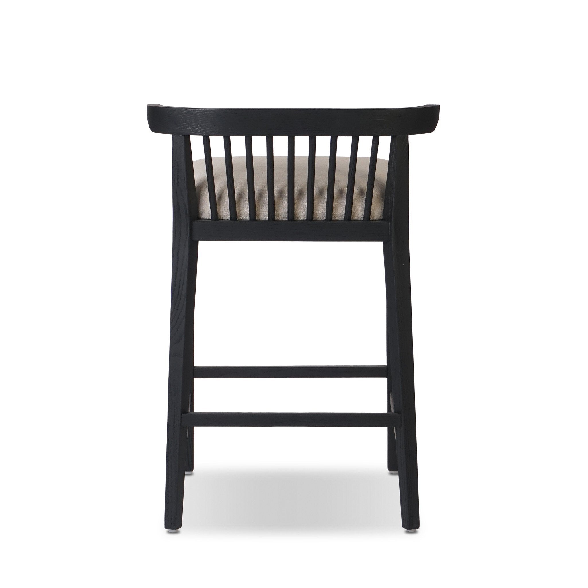 Four Hands Tullio Counter Stool — Savoy Parchment-Black Ash-Counter