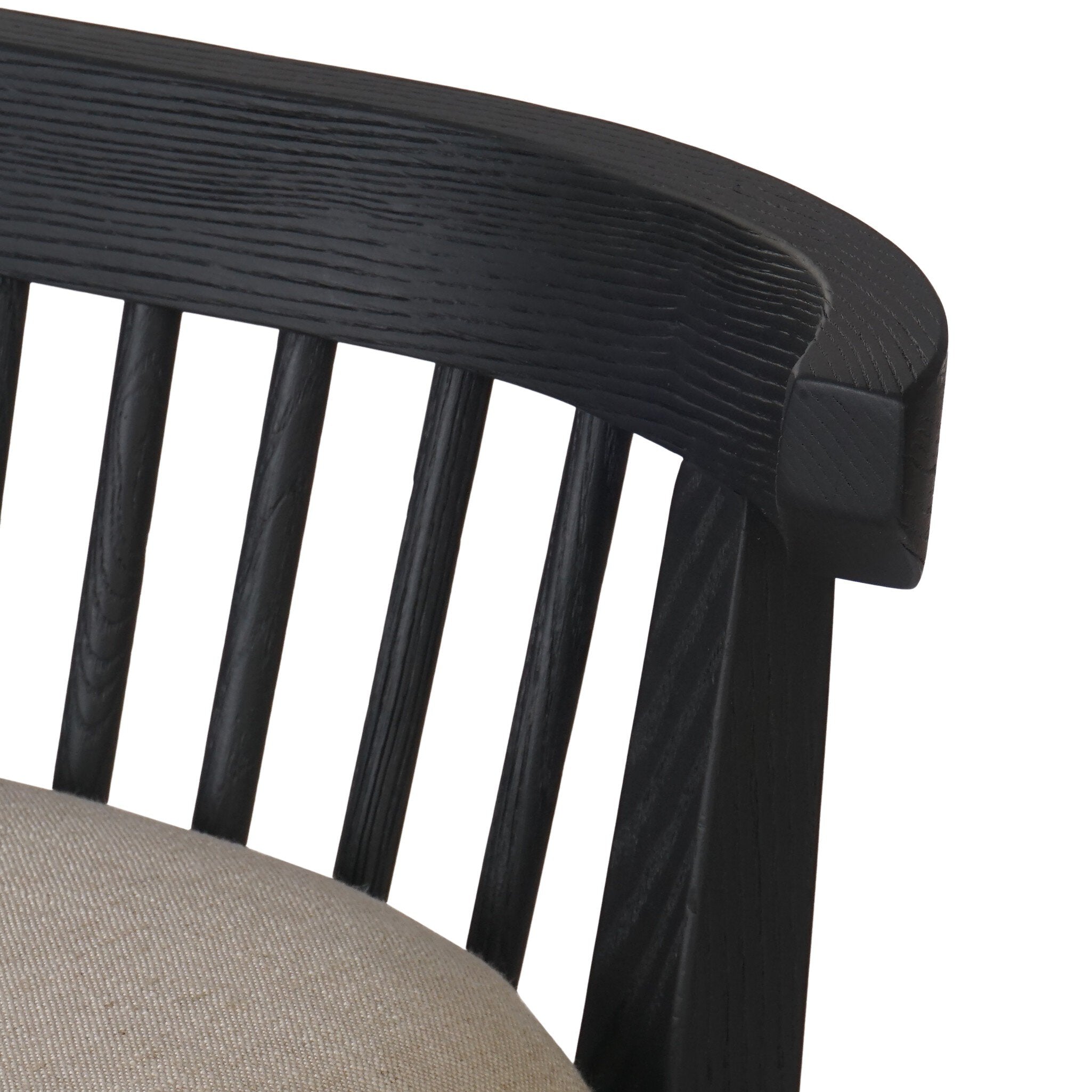 Four Hands Tullio Counter Stool — Savoy Parchment-Black Ash-Counter