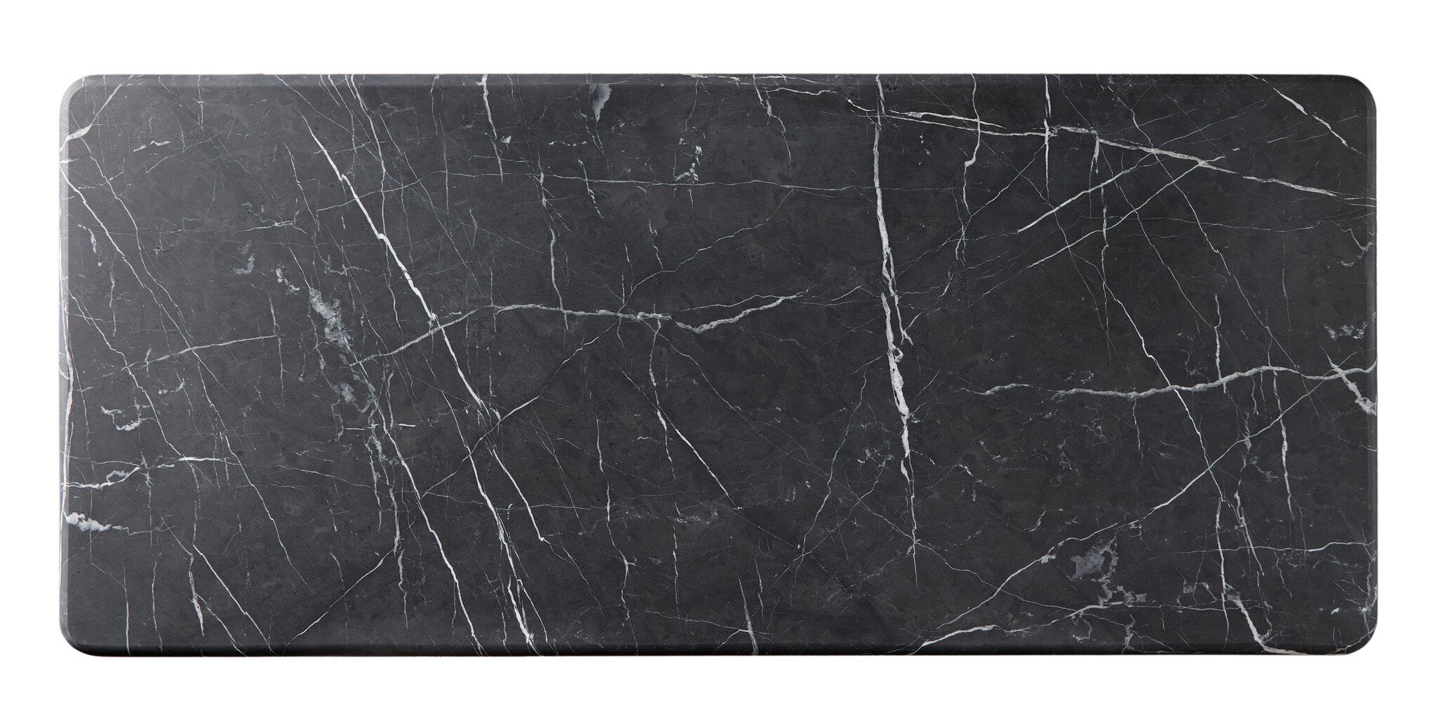 Four Hands Tatum Desk — Walnut Natural-Black Marble-Black Steel