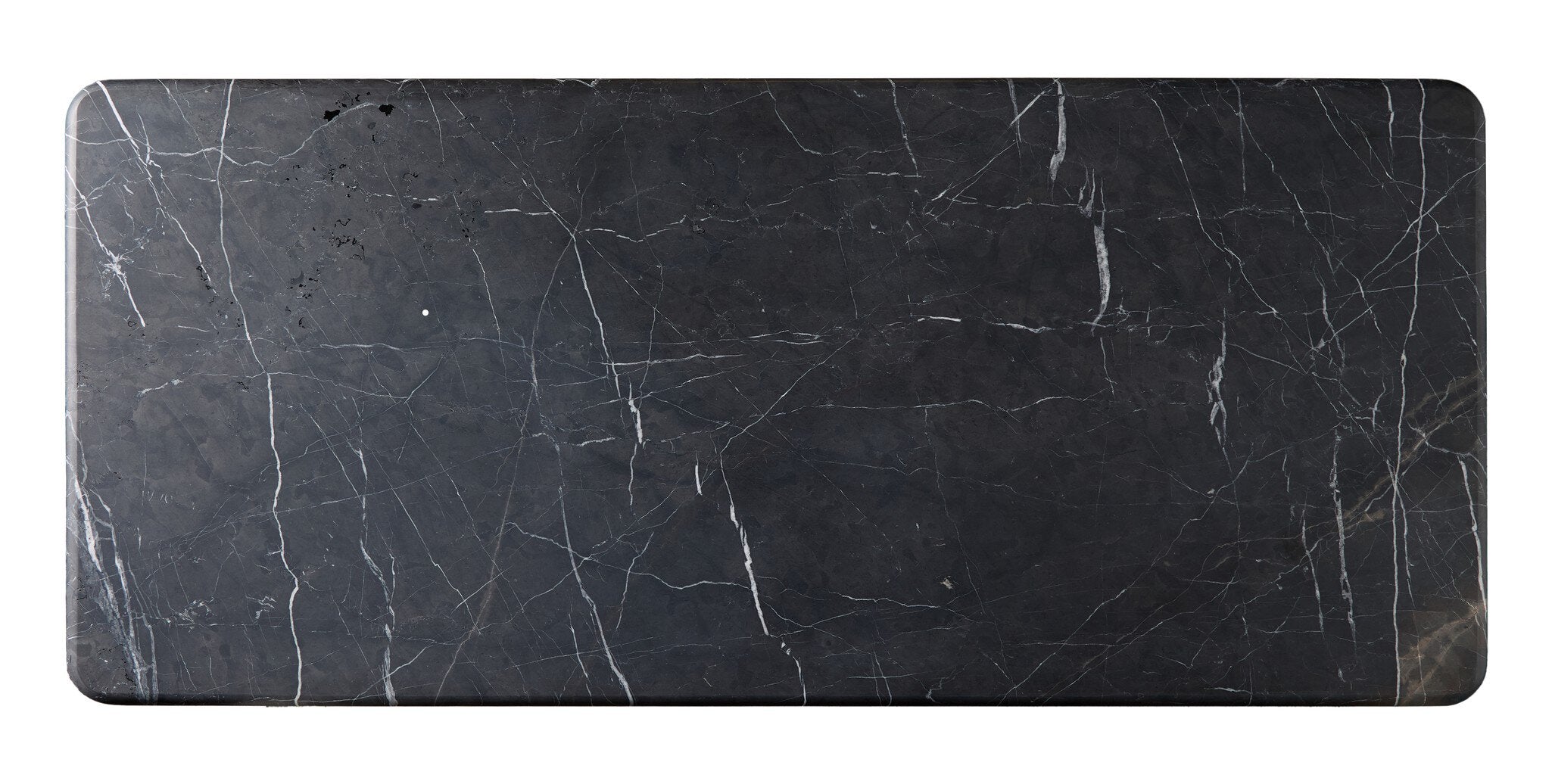 Four Hands Tatum Desk — Walnut Natural-Black Marble-Black Steel