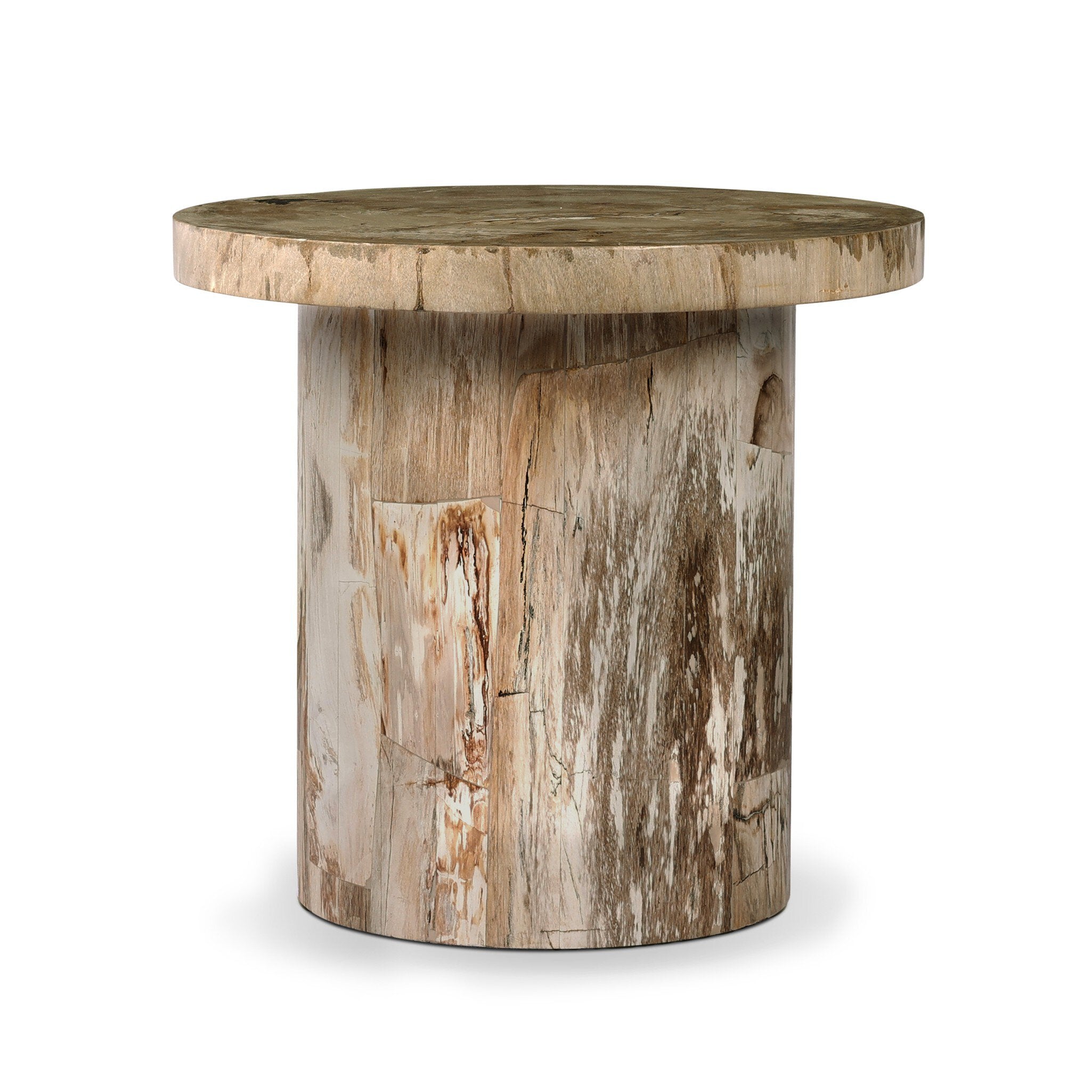 Four Hands Aida End Table — Light Petrified Wood
