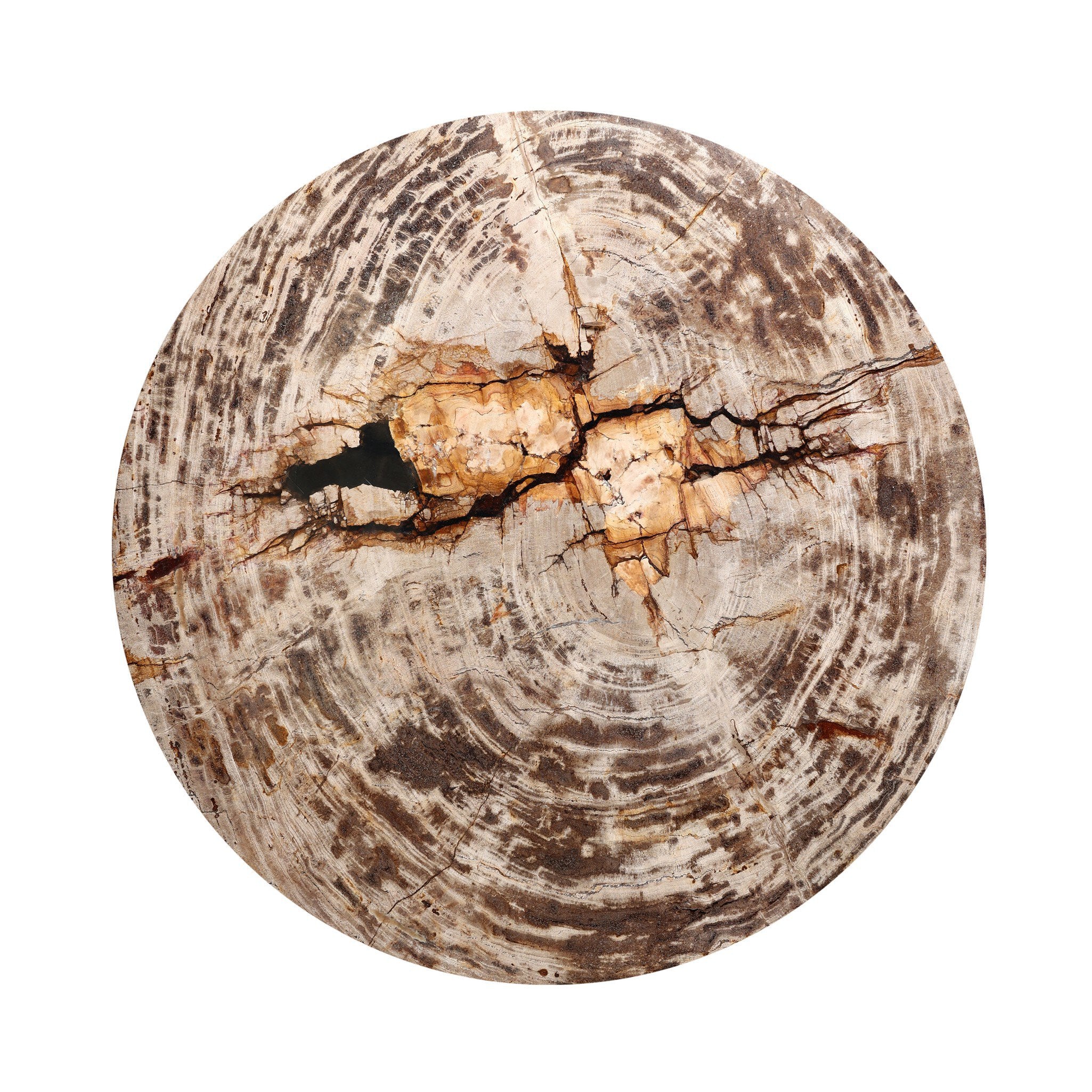 Four Hands Aida End Table — Light Petrified Wood